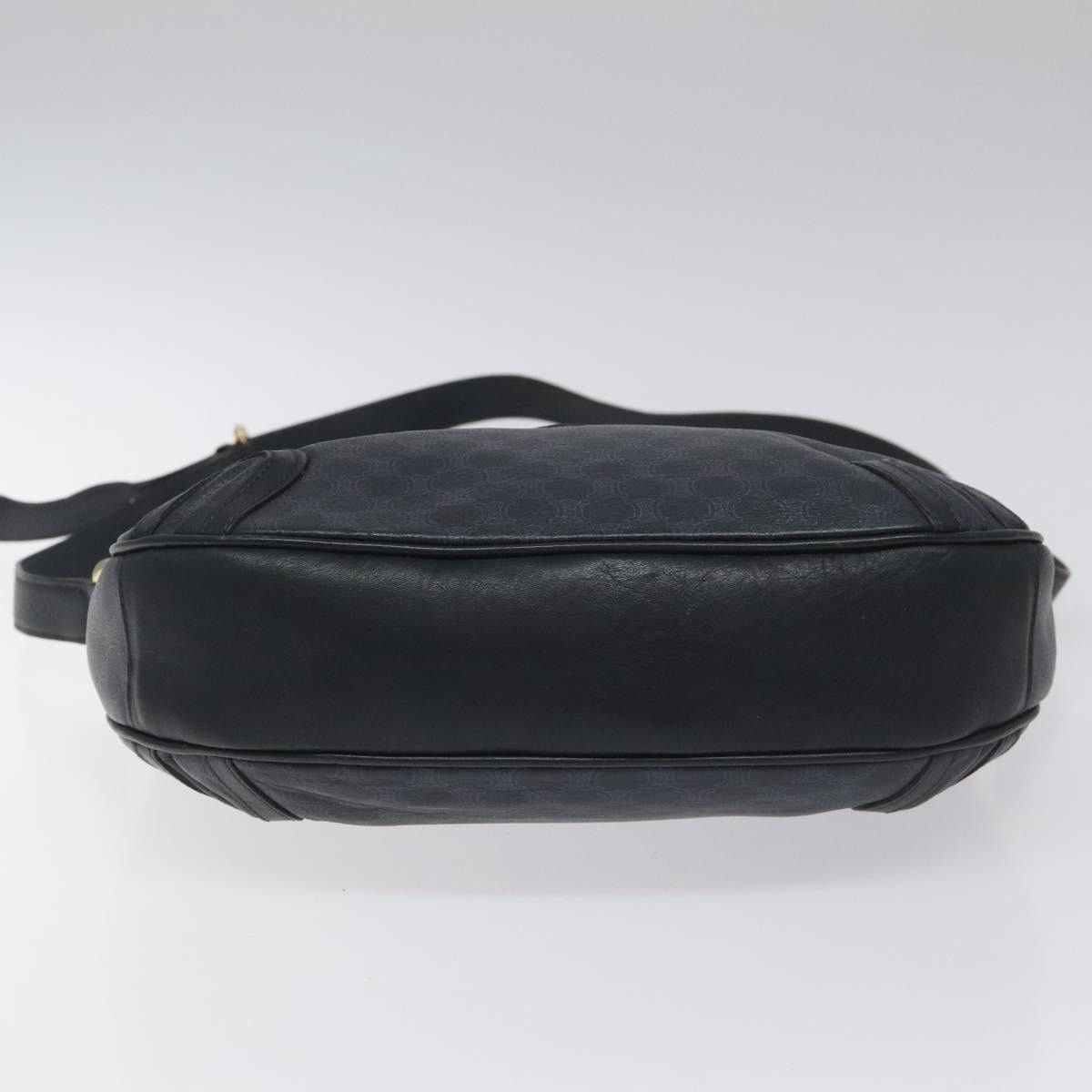 Celine CELINE Macadam Canvas Shoulder Bag Leather Navy Gold Size ONE SIZE - 9 Thumbnail