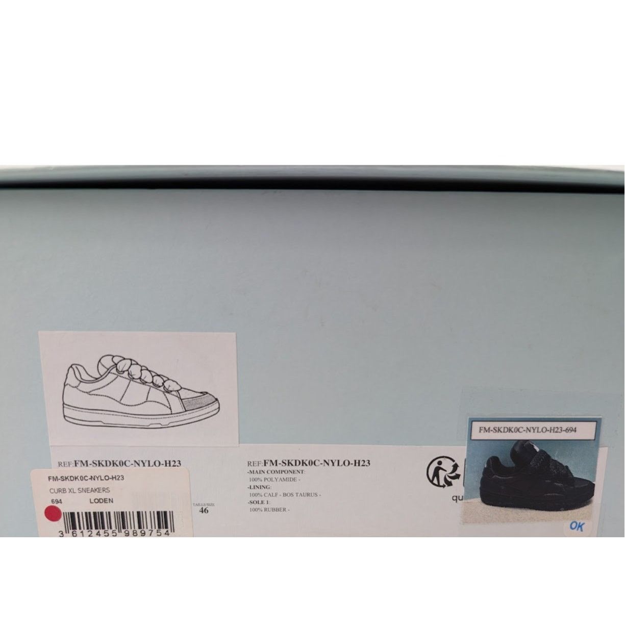 Lanvin o1rshd1 Curb XL Sneakers in Loden Size US 13 / EU 46 - 24 Thumbnail