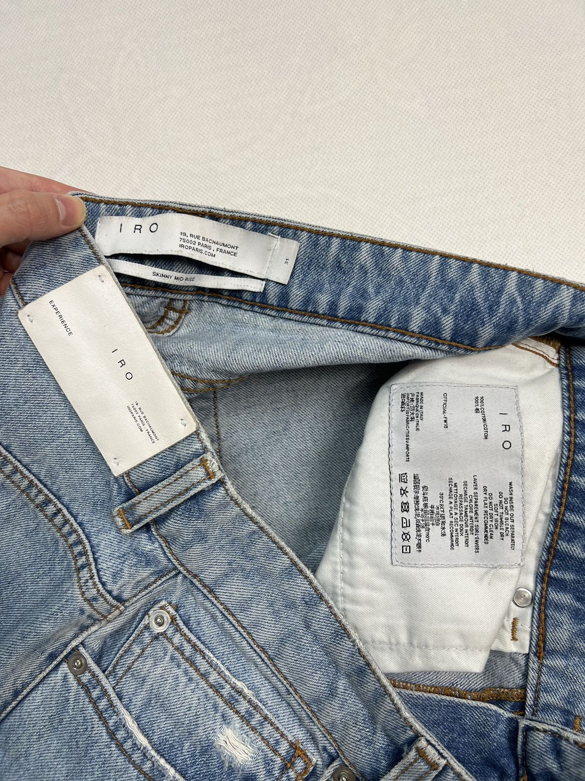 Iro Pants IRO jeans baby blue unisex luxury high end Size US 31 - 3 Thumbnail