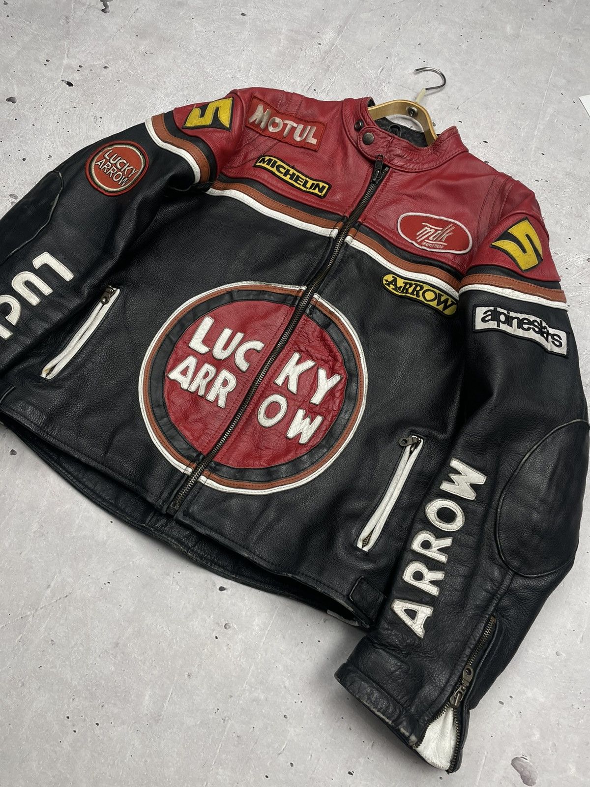 Vintage Vintage Racing Leather Jacket Luxury Arrow y2k Size US L / EU 52-54 / 3 - 4 Thumbnail