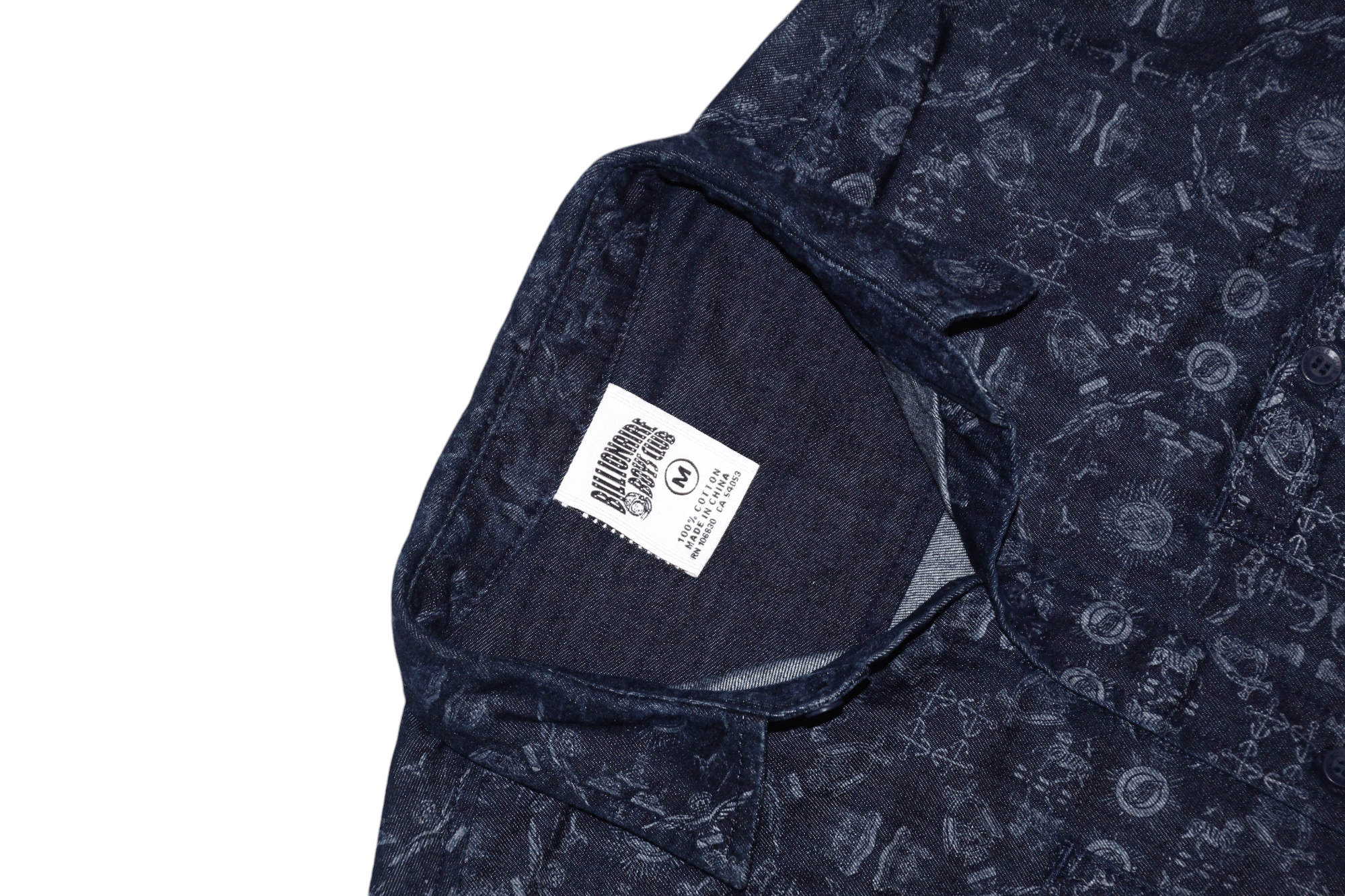 Billionaire Boys Club Billionaire Boys Club monogram raw denim s/s baggy shirt Size US M / EU 48-50 / 2 - 6 Thumbnail