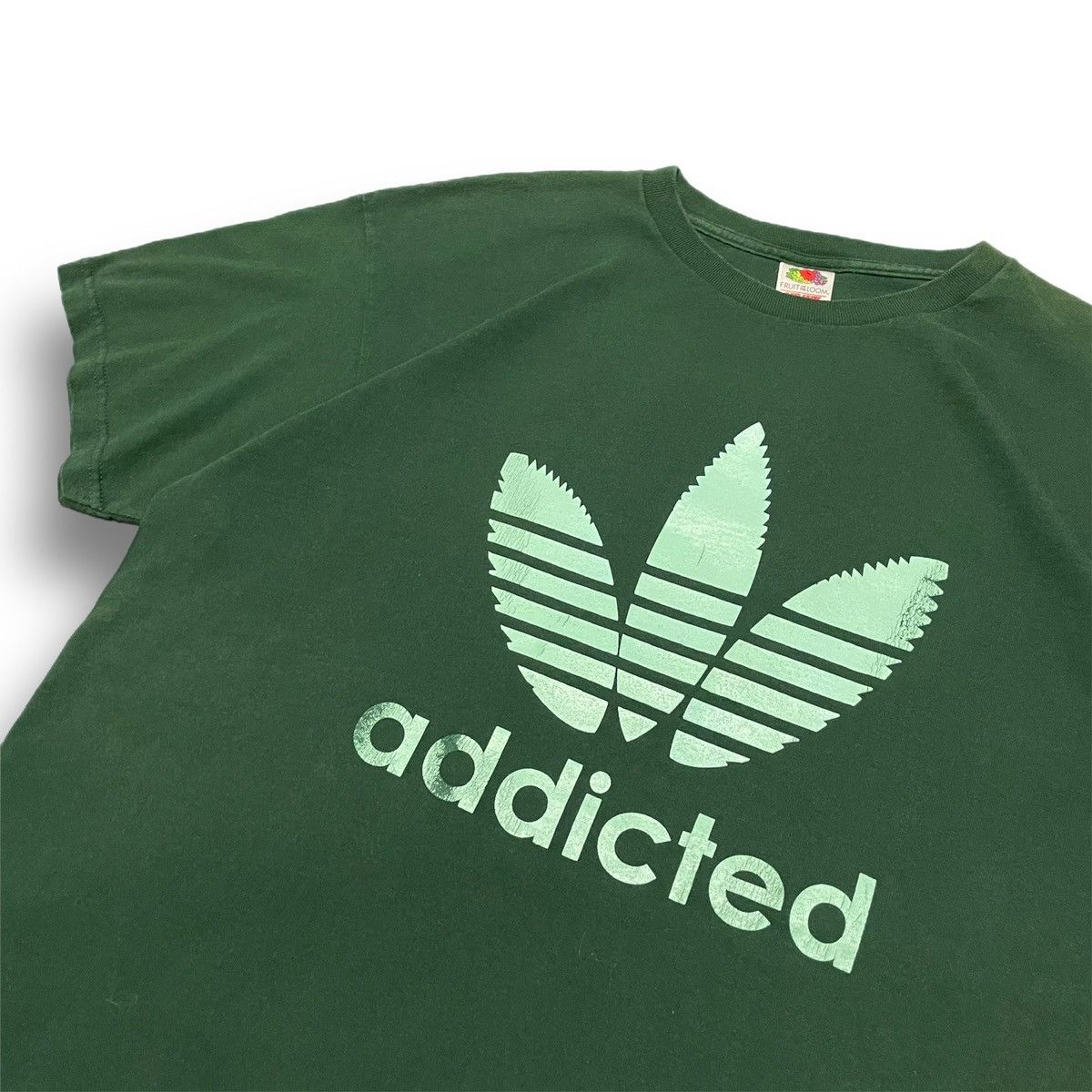 Vintage Adidas Parody addicted Green Mary Jane 2000's Tee Size US XL / EU 56 / 4 - 2 Thumbnail