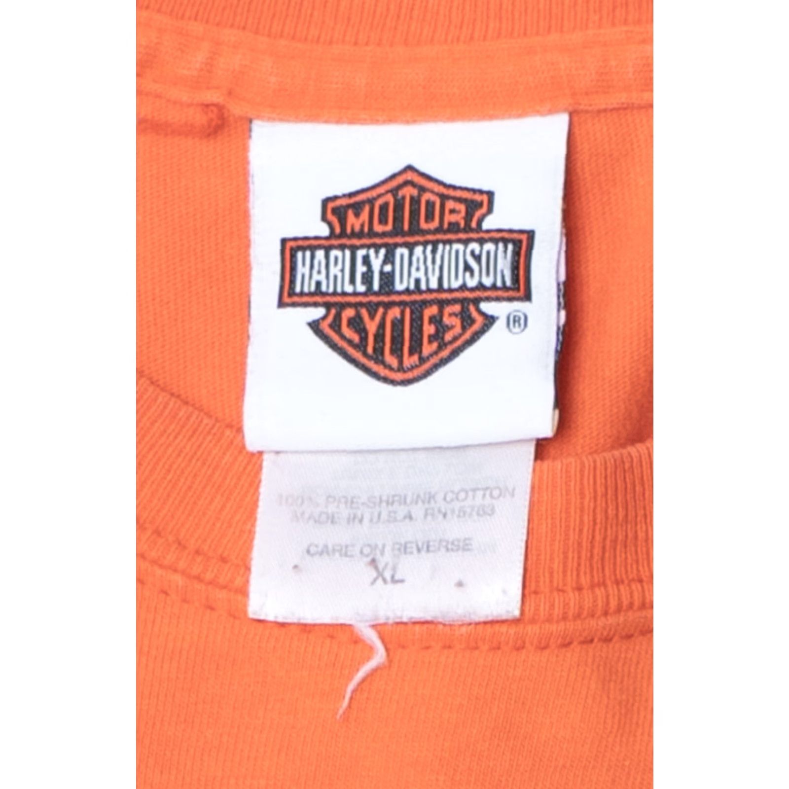 Harley Davidson VINTAGE Harley Davidson Shirt Orange XL Unisex Adults 2000s 69 XL Cleveland Dutchmen Golf Classic T-Shirt Size US XL / EU 56 / 4 - 3 Thumbnail