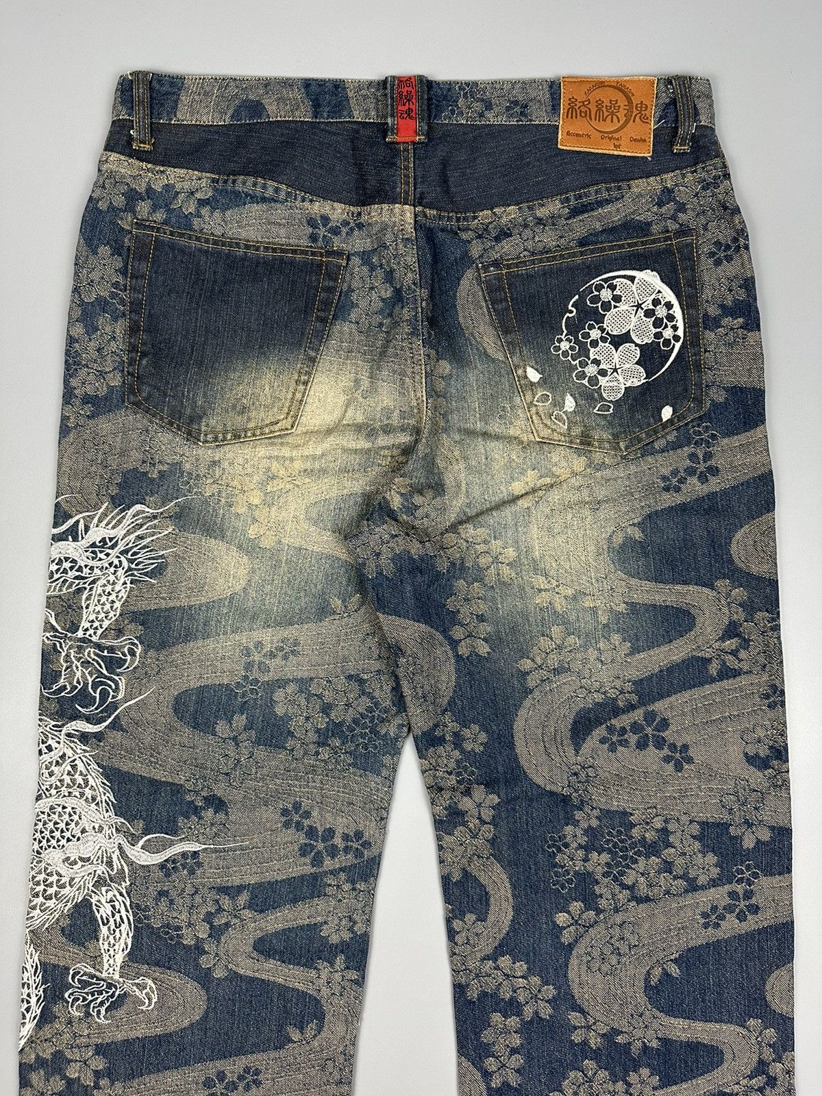 If Six Was Nine 🔥Rare🔥Karakuri Tamashi Over Embroidered Denim Size US 38 / EU 54 - 6 Thumbnail