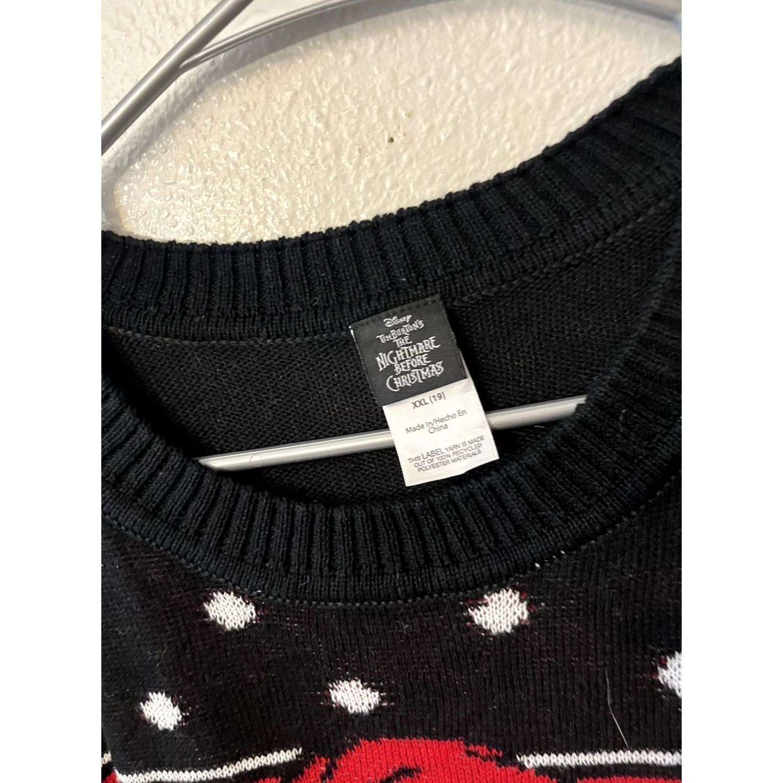 Disney The Nightmare Before Christmas Jack Skelington Ugly Sweater Men’s Sz XXL Size US XXL / EU 58 / 5 - 2 Thumbnail