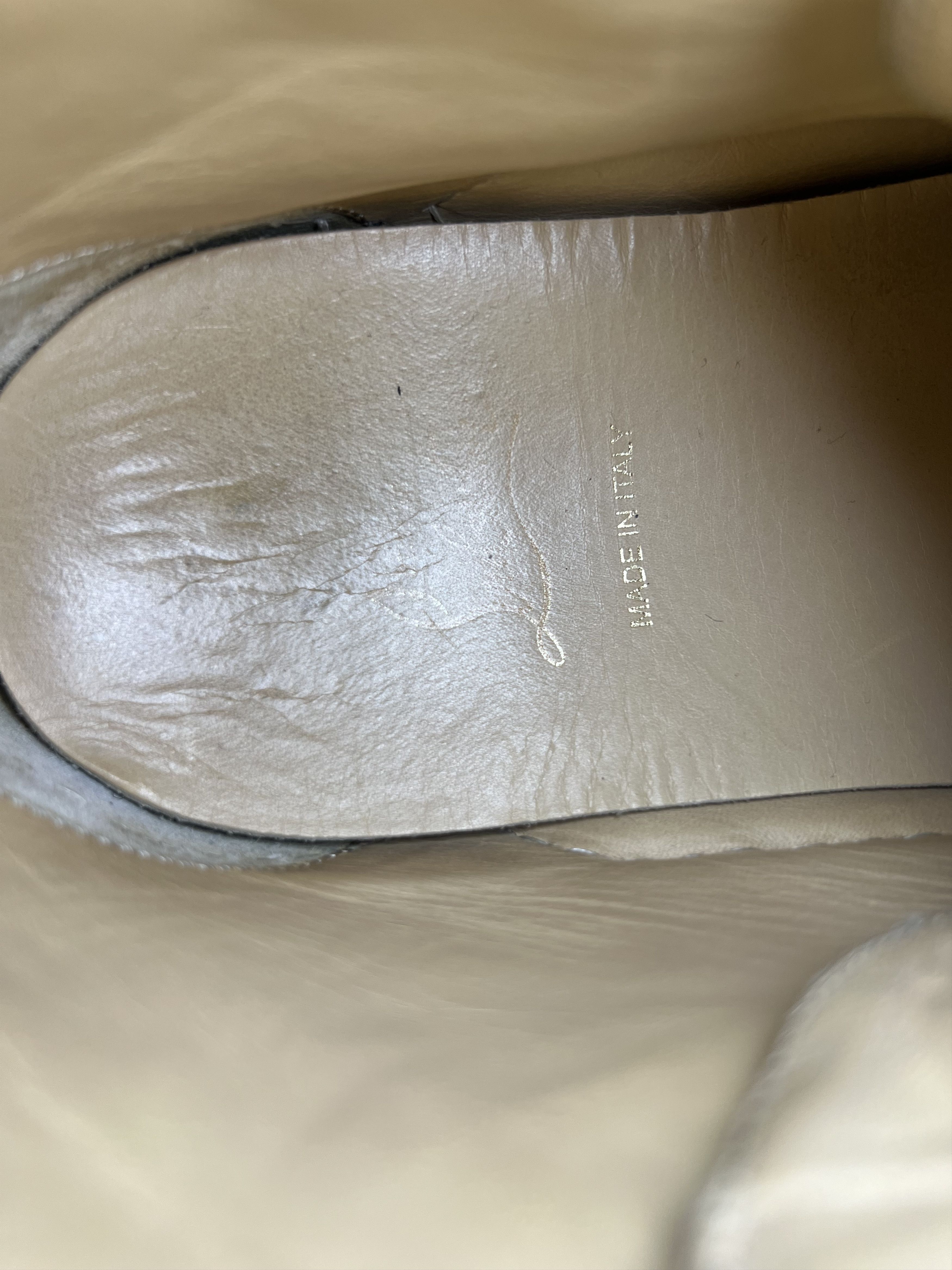 Christian Louboutin Flat Calf High Top Multicolour Leather Sneaker Size US 7.5 / EU 40-41 - 8 Thumbnail