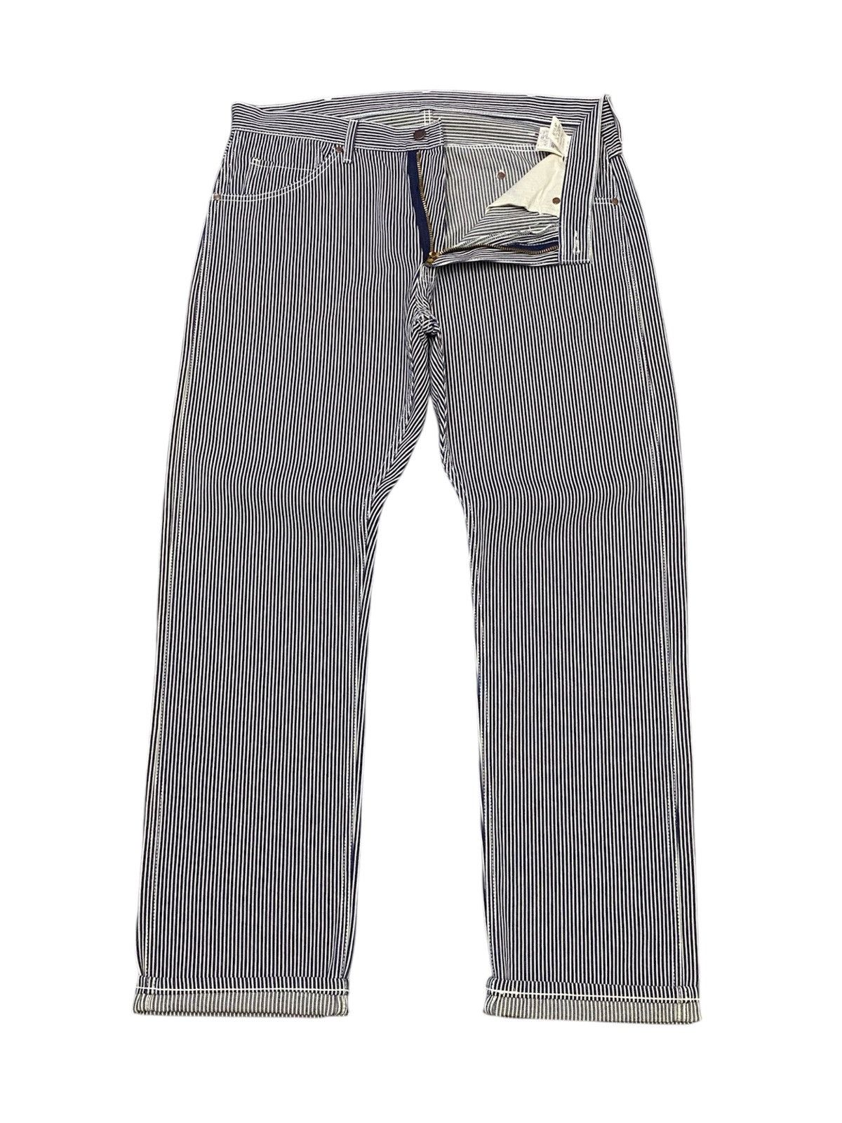 Bape A Bathing Ape Pirate Hickory Stripes Denim Pants Size US 36 / EU 52 - 2 Thumbnail