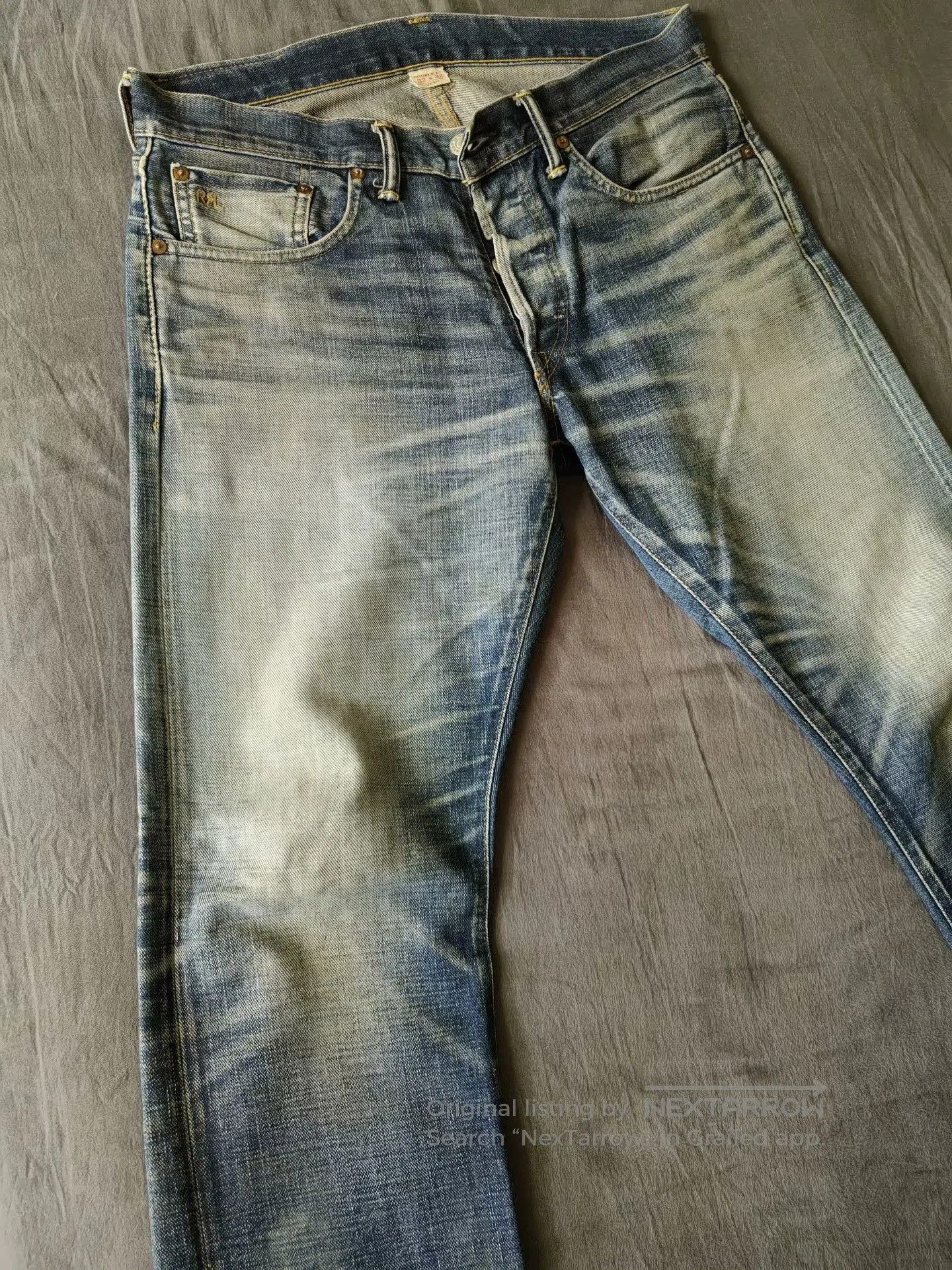 RRL Ralph Lauren RRL Slim Fit Vintage Washed Men's Jeans. Size US 32 / EU 48 - 2 Thumbnail