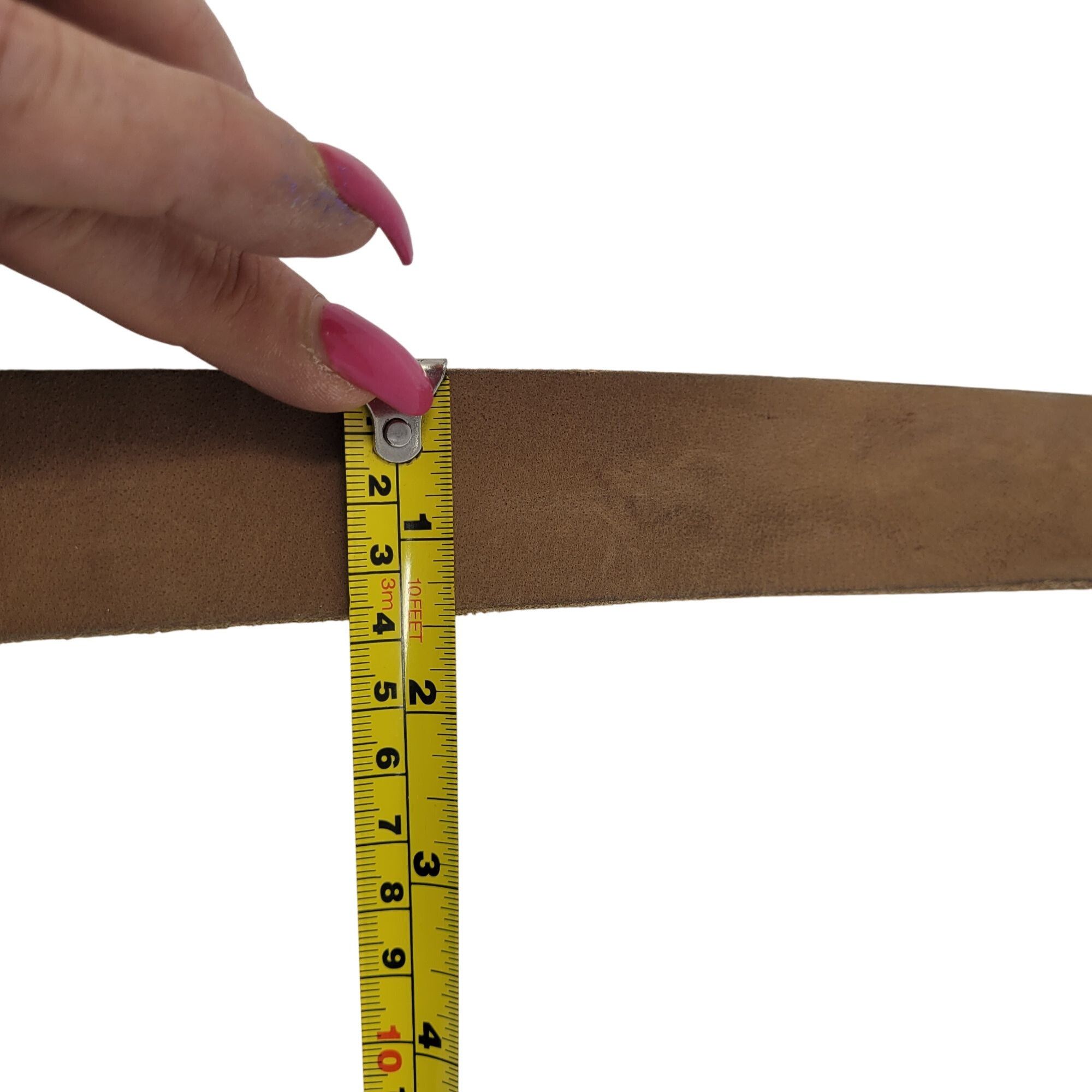 Other Bison Denim Camel Brown Genuine Leather Mens Belt Rugged Out Size 36 - 5 Thumbnail