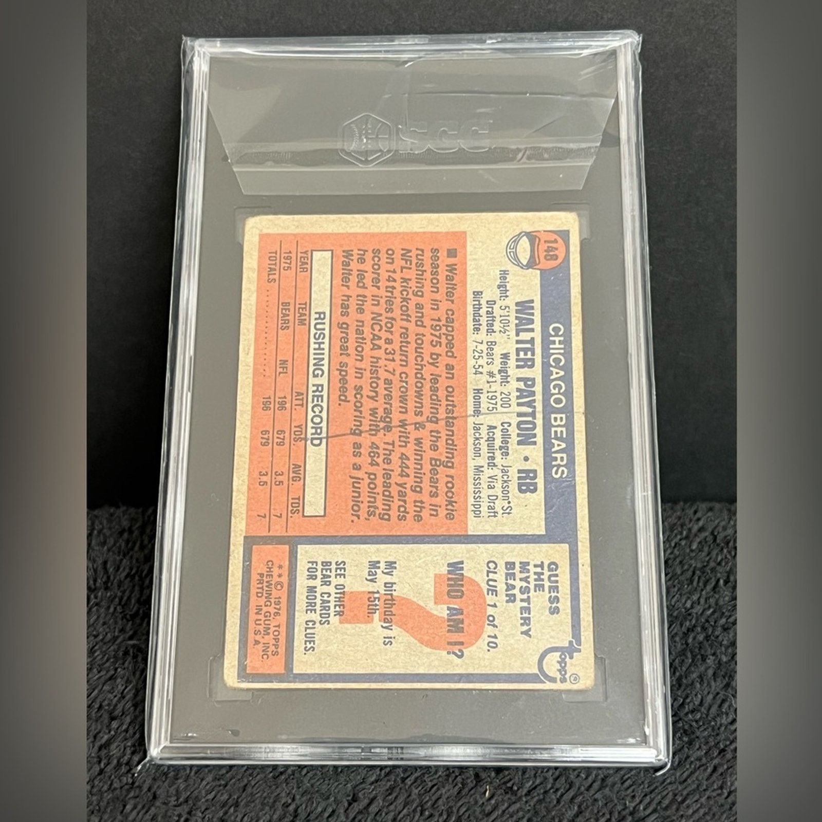 Other 1976 Topps Football #148 Walter Payton RC Rookie HOF SGC 1 Size ONE SIZE - 2 Thumbnail