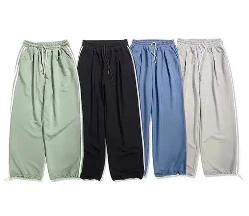 Japanese Brand 20AW Indigo Union Japan Blue Striped Casual Sweatpants Size US 31 - 2 Thumbnail