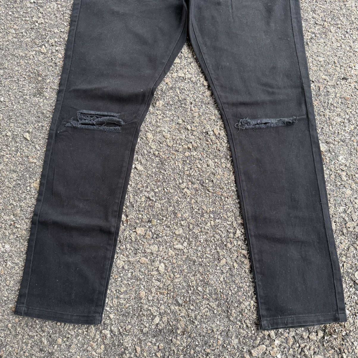 Japanese Brand VINTAGE NYLAUS BLACK DENIM RIPPEP JEAN PANTS Size US 36 / EU 52 - 4 Thumbnail