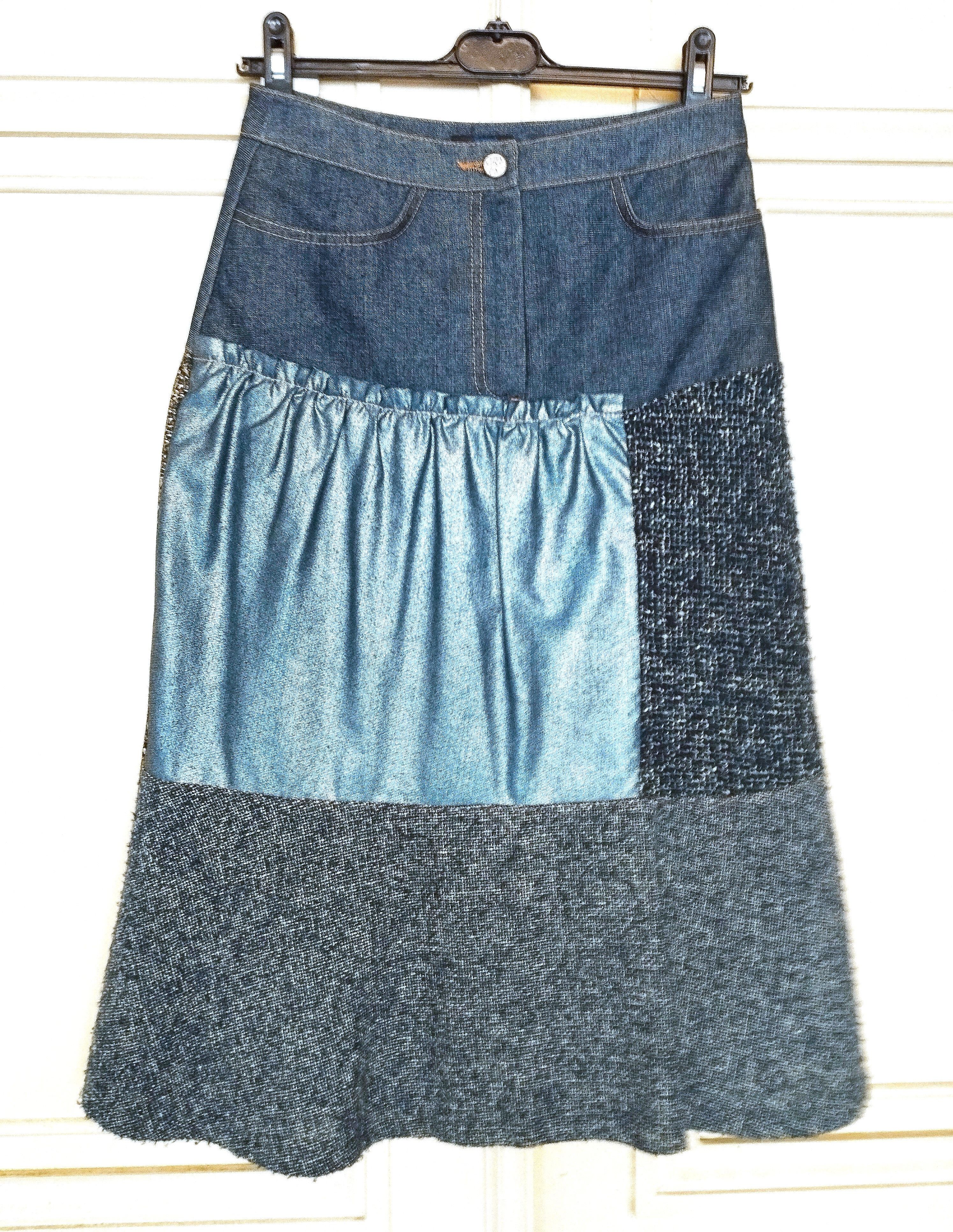 Christian Lacroix Christian Lacroix Jupe Denim Laine Schintz TXS/S Size 25" / US 0 / IT 36 - 1 Thumbnail