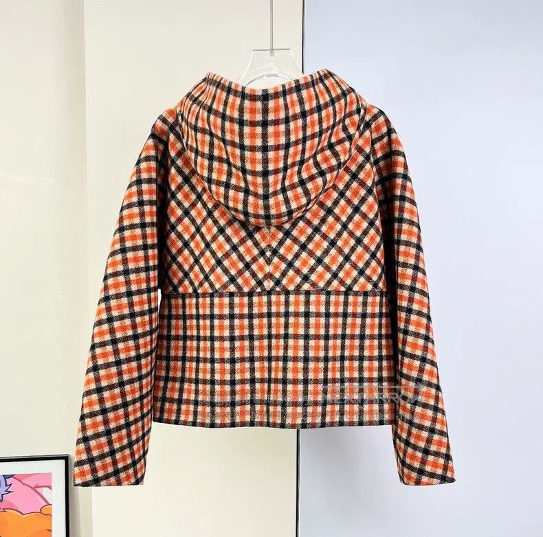 Hermes Hermes Orange Plaid Chain Jacket Size XS / US 0-2 / IT 36-38 - 3 Thumbnail