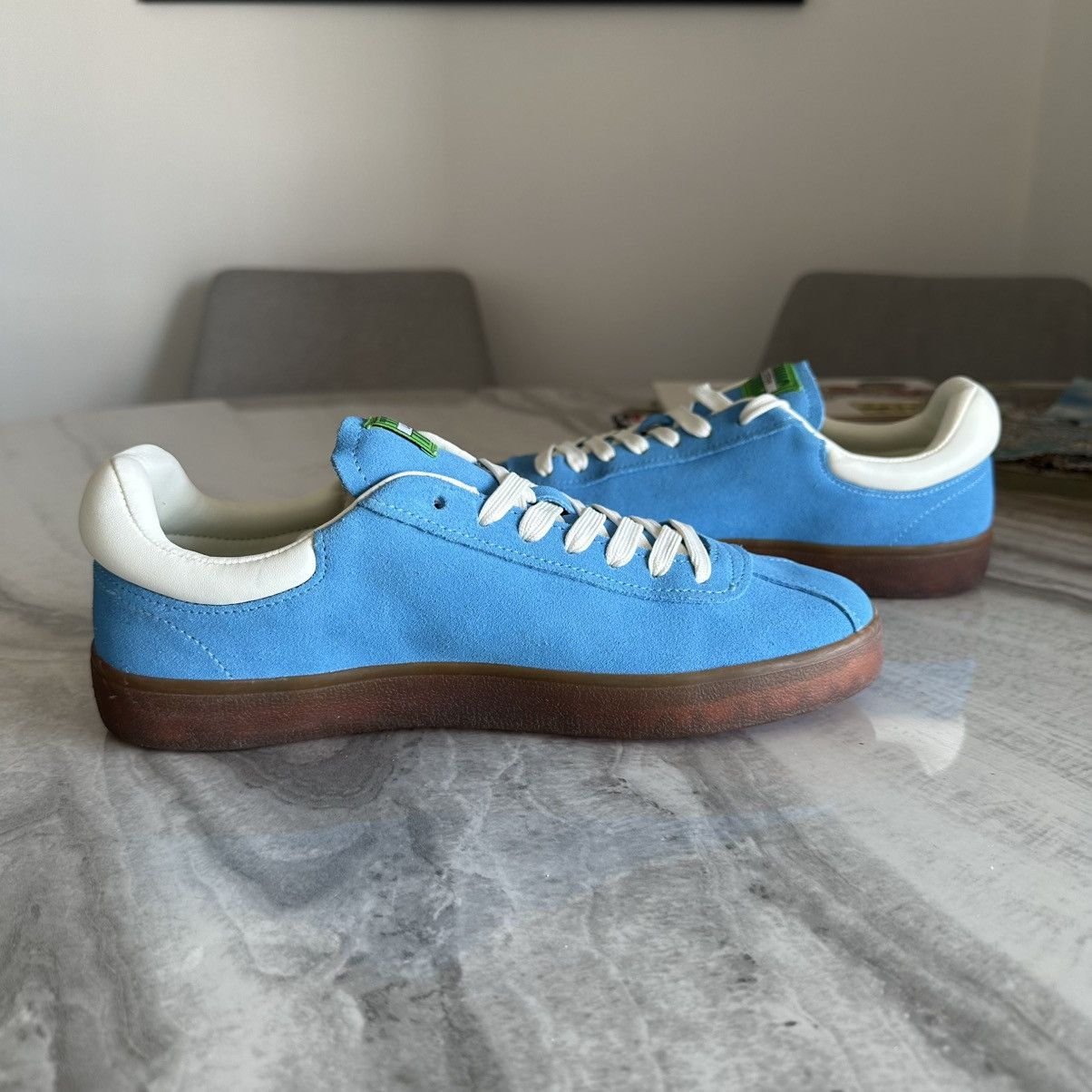 Lacoste Lacoste Men's Baseshot 124 Blue Suede Sneakers Size US 8 / EU 41 - 6 Thumbnail