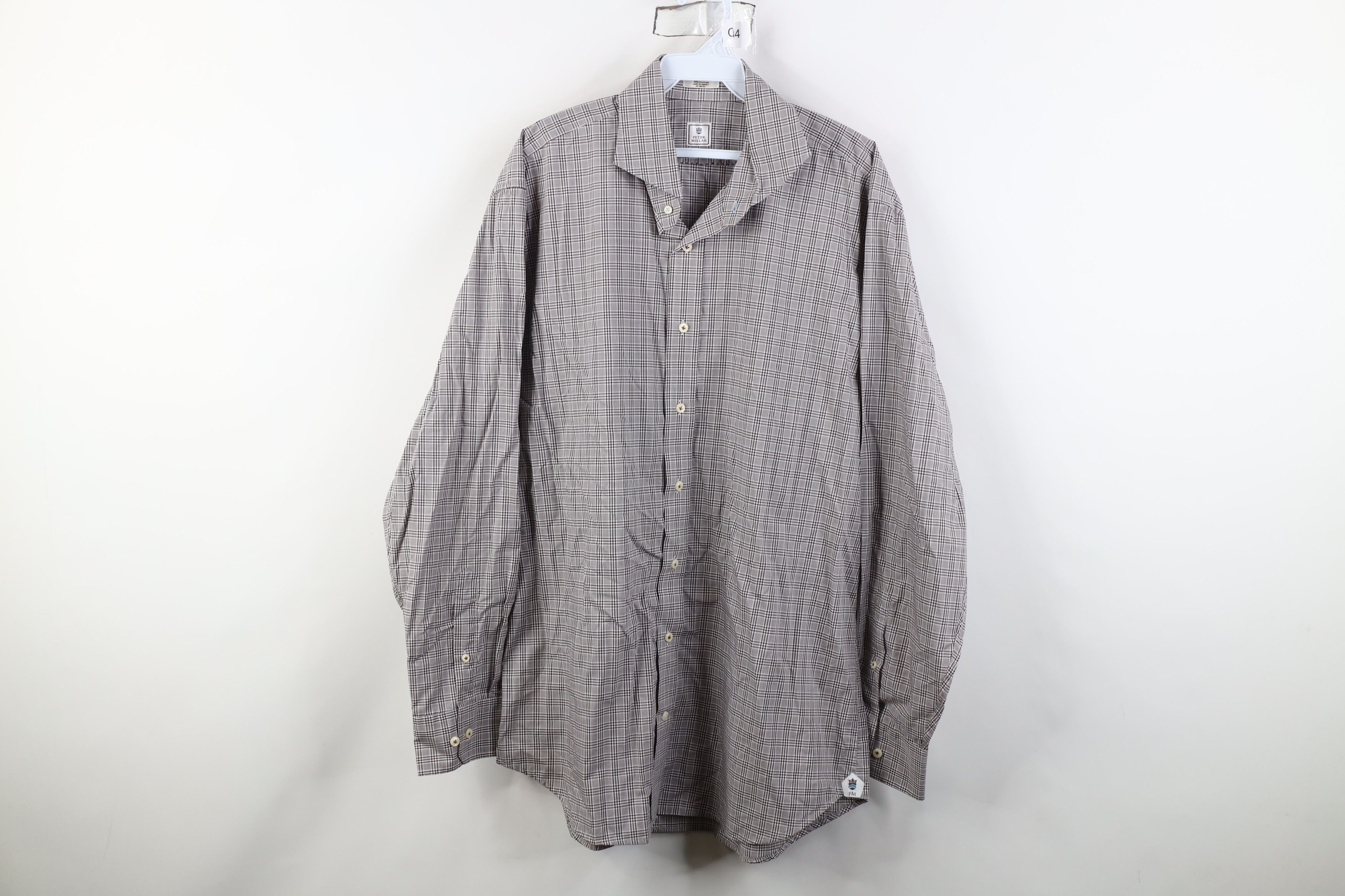Peter Millar Peter Millar Long Sleeve Button Dress Shirt Plaid Cotton Size US L / EU 52-54 / 3 - 1 Thumbnail
