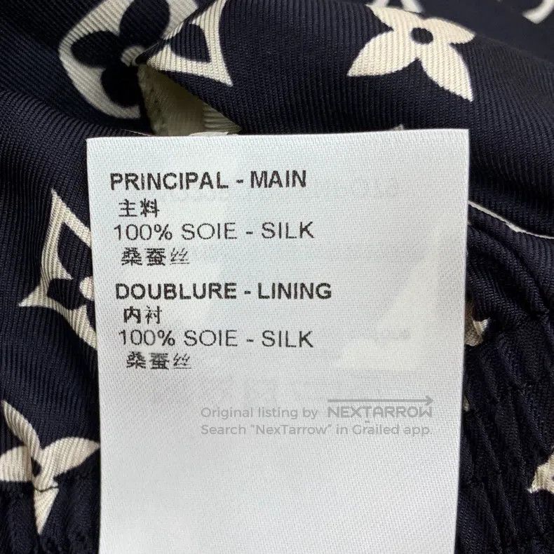 Louis Vuitton Louis Vuitton 22 black logo print full print mulberry silk Size US 40 / EU 56 - 7 Thumbnail