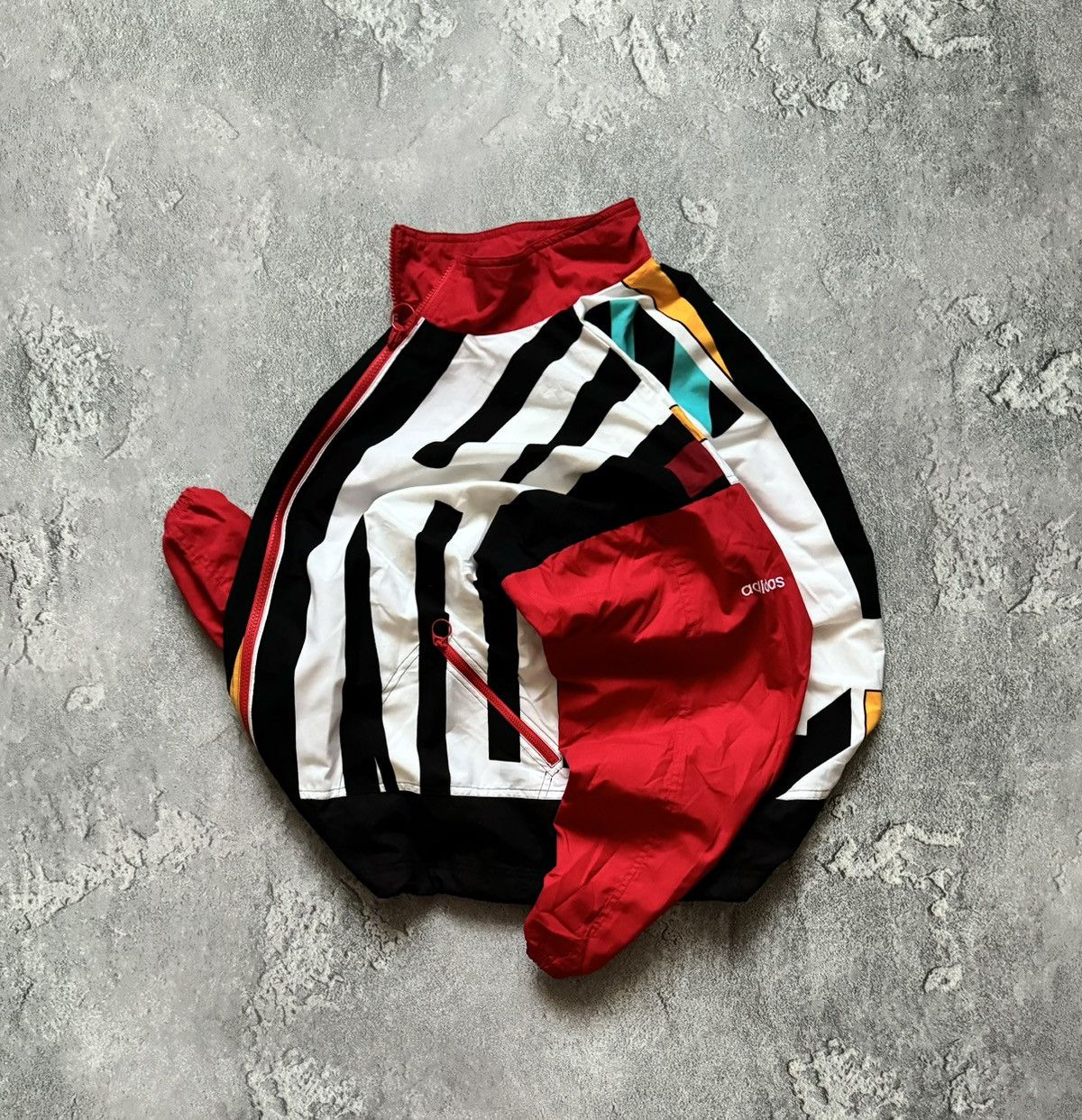 Adidas M all printed multicolour zip bomber olympic jacket