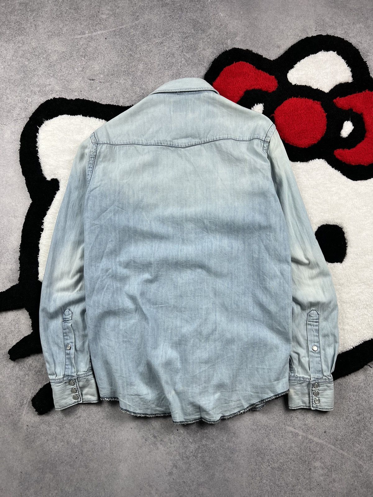 Acne Studios Vintage Acne Studios Mudwash Denim Distressed Y2K Shirt Size US S / EU 44-46 / 1 - 8 Thumbnail