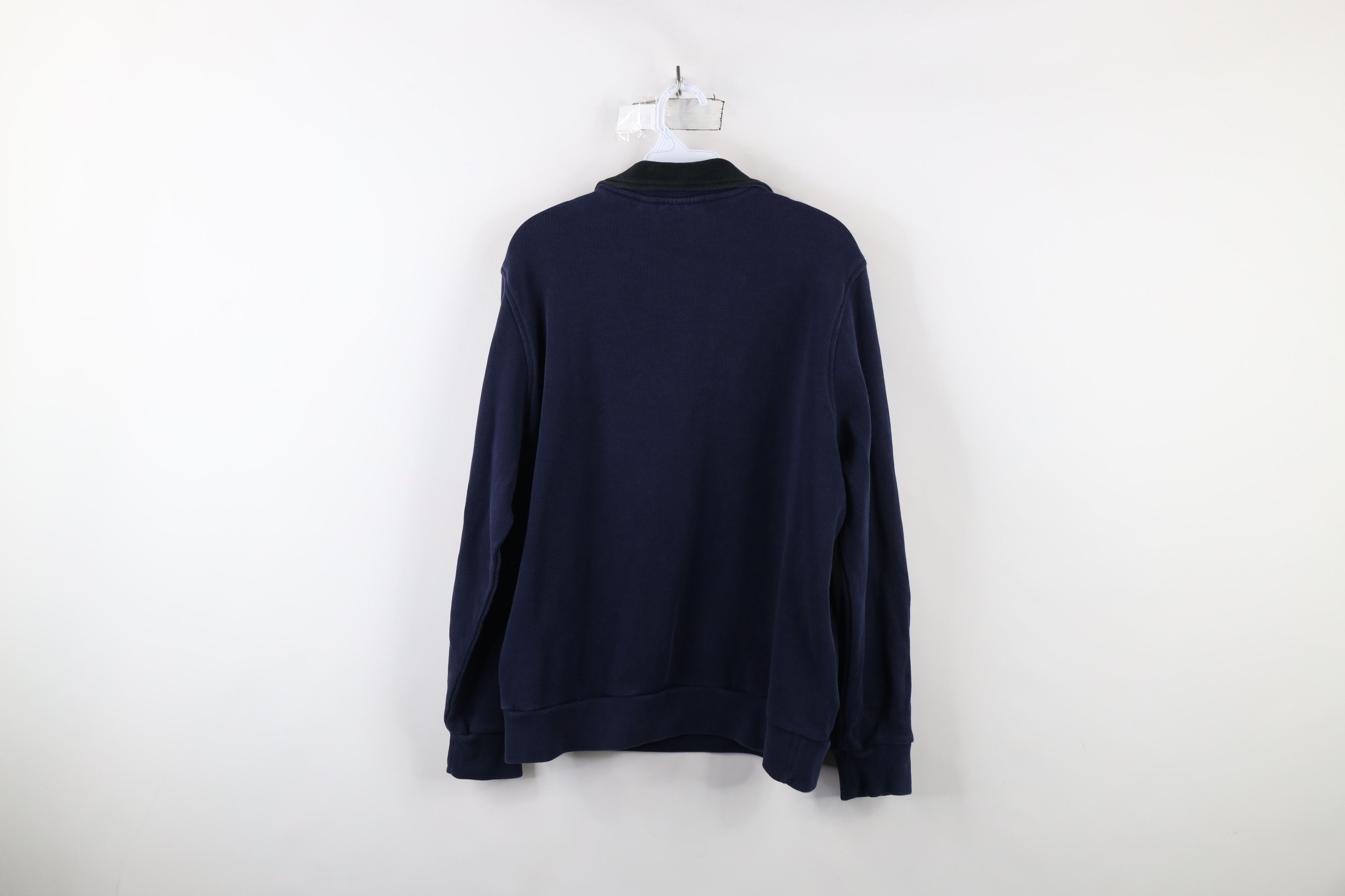 Lacoste × Vintage Lacoste Logo Cotton Ribbed Knit Half Zip Pullover Sweater Size US XXL / EU 58 / 5 - 11 Thumbnail