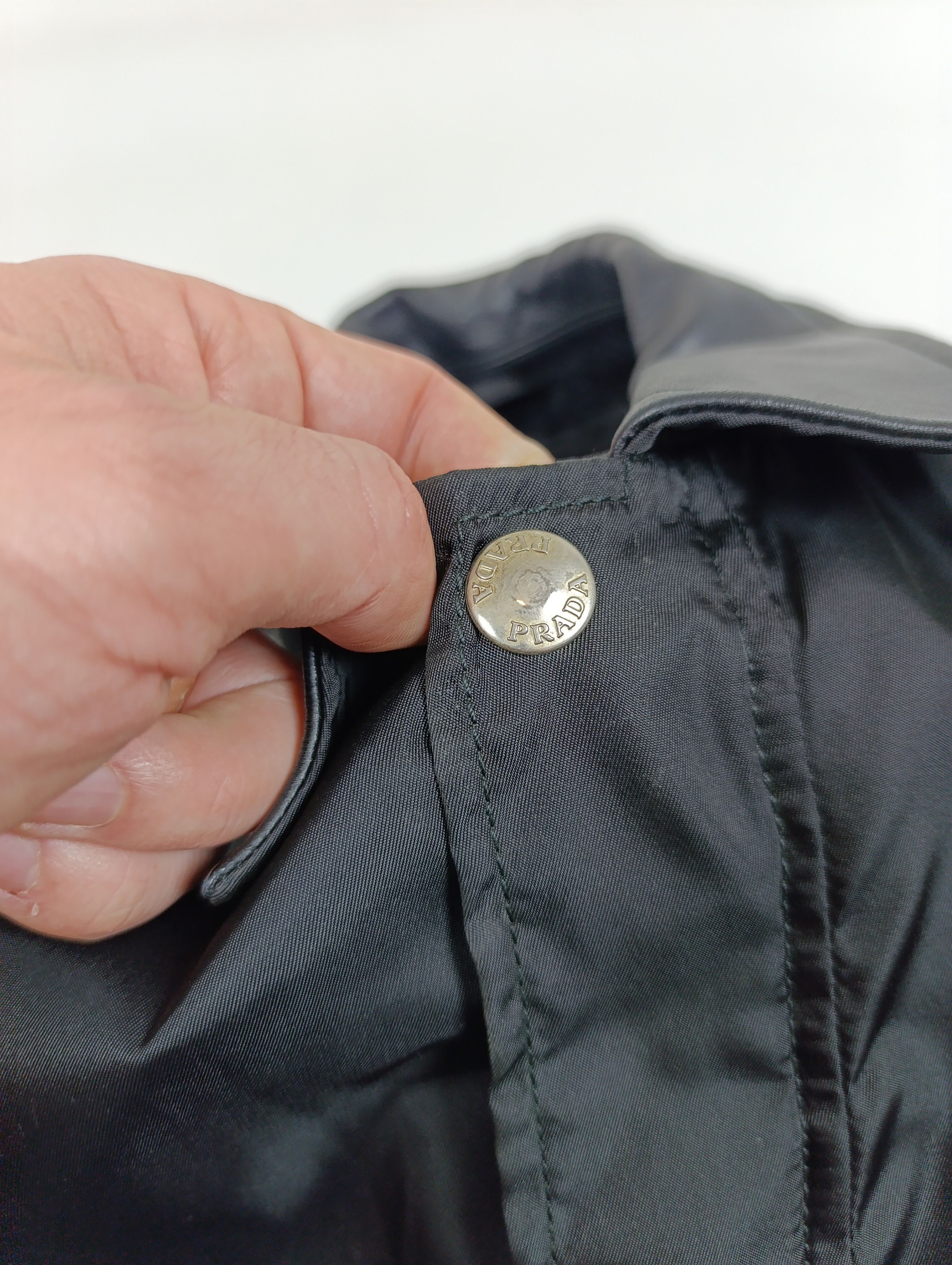 Prada ARCHIVE 90S PRADA LEATHER SHOULDER NYLON DOUBLE ZIP COAT Size US L / EU 52-54 / 3 - 3 Thumbnail