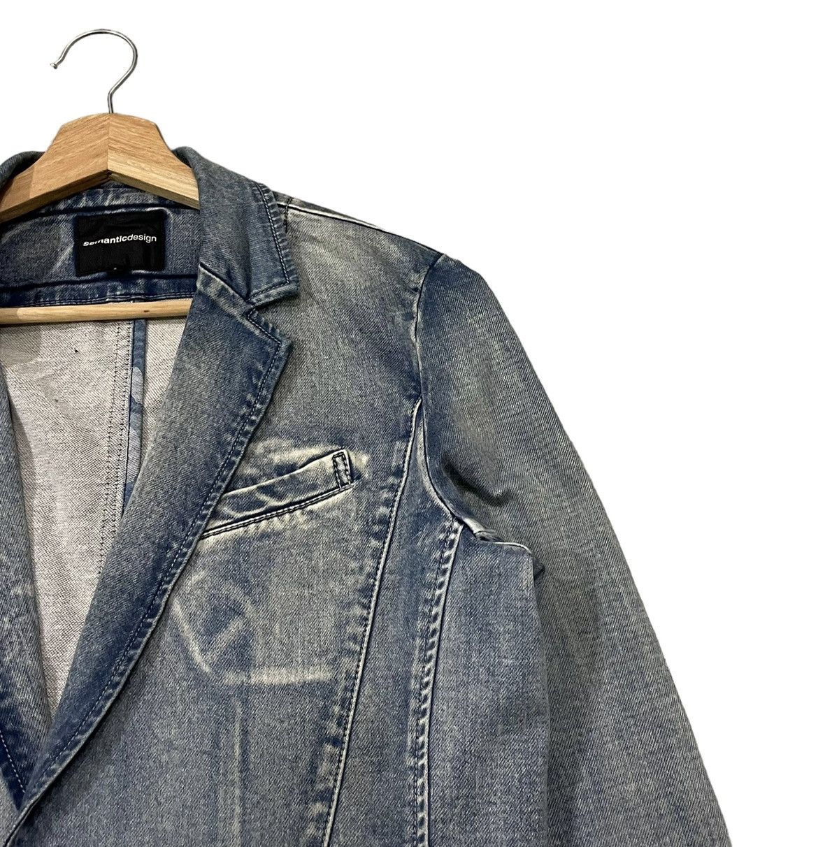 semanticdesign Vintage Semantic Design Denim Style Single Button Jacket Size US L / EU 52-54 / 3 - 2 Thumbnail