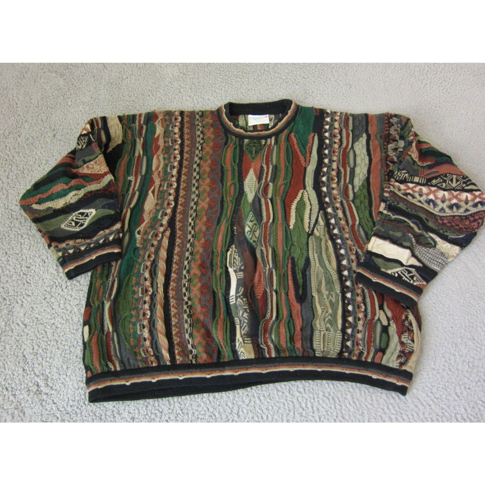 Coogi VINTAGE COOGI Sweater Mens L Brown 90s Cotton Pullover Crew Neck Knitted Knit Regular Top Shirt Mens Size US L / EU 52-54 / 3 - 2 Thumbnail