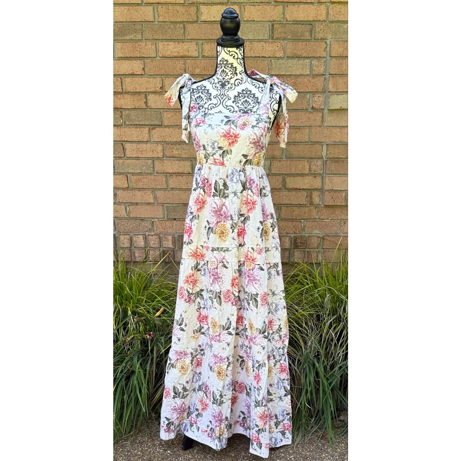 House of Harlow NWT House of Harlow 1960 Linen Blend Floral Maxi Dress Small Size S / US 4 / IT 40 - 1 Thumbnail
