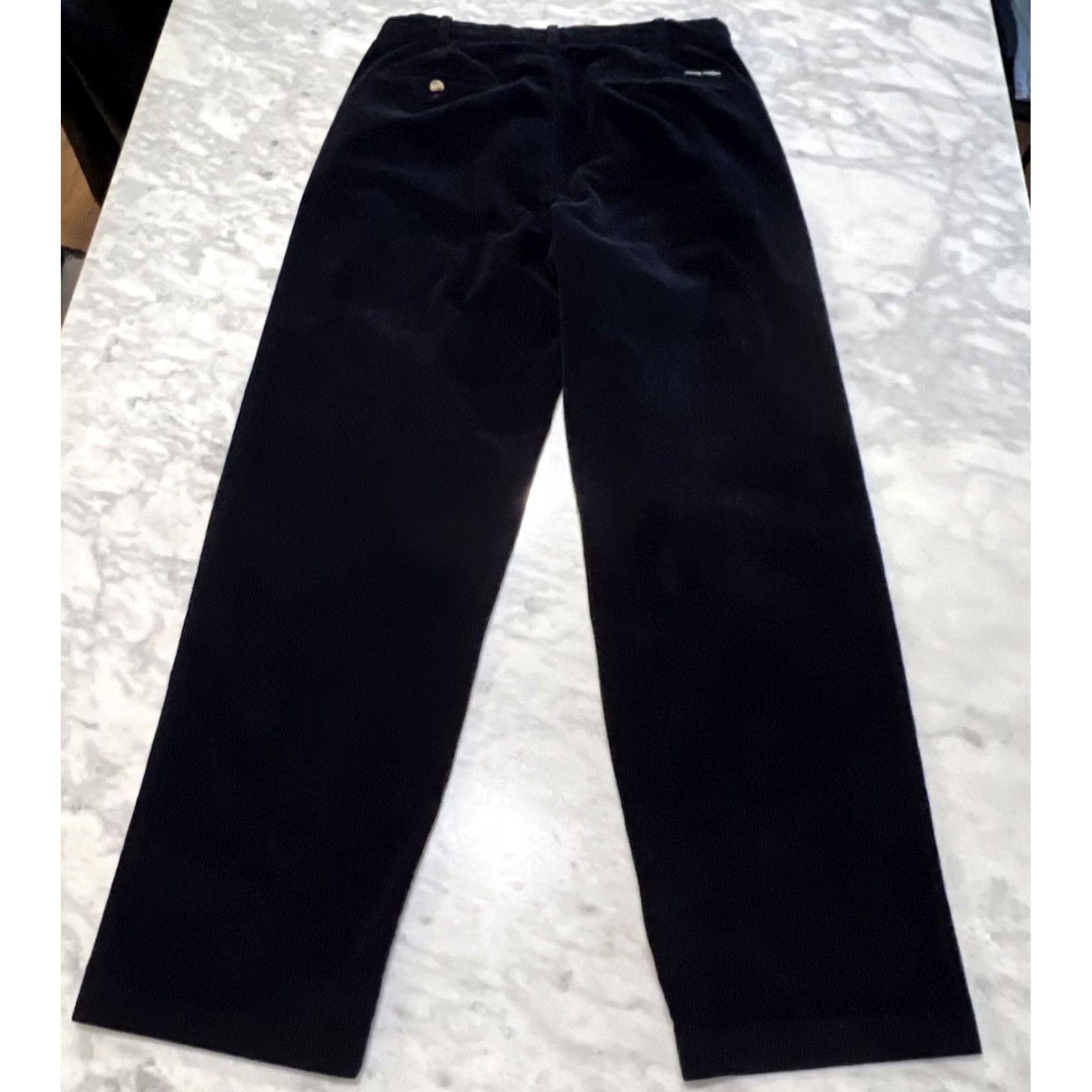 Tommy Hilfiger Tommy Hilfiger Golf Pants Men’s 34x33 Wide-Leg Pleated Front Navy Corduroy Pants Size US 34 / EU 50 - 6 Thumbnail