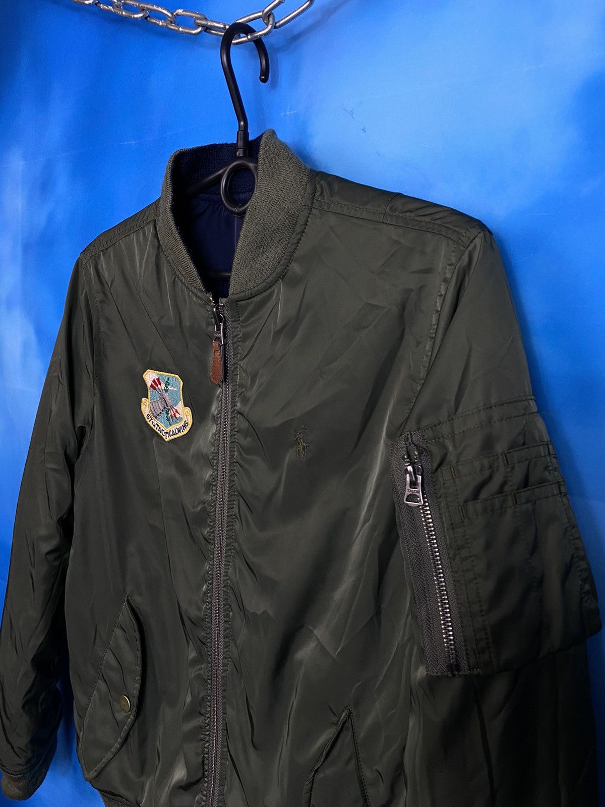 Polo Ralph Lauren × Ralph Lauren × Vintage 🔥 RALPH LAUREN TWO WAY BOMBER JACKET ( 14-16 years ) Size US XS / EU 42 / 0 - 5 Thumbnail