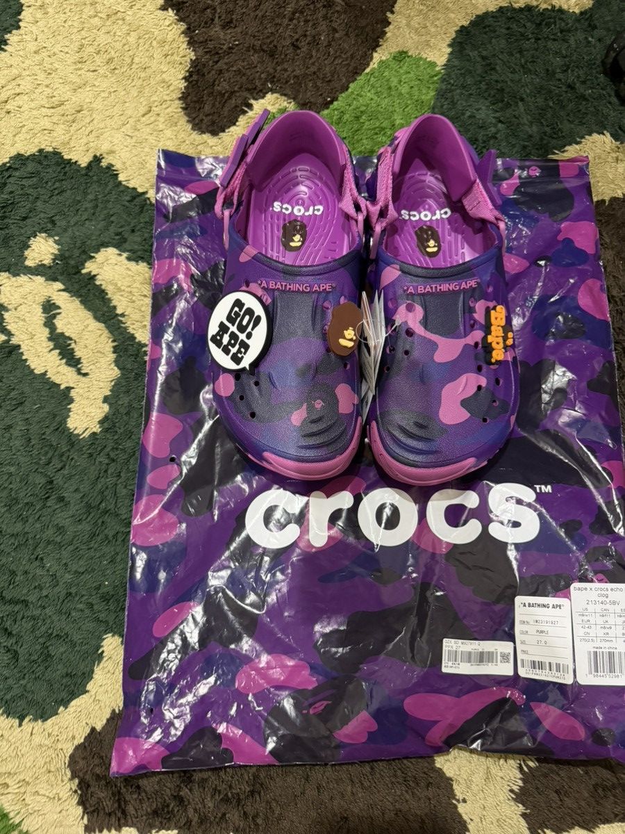 Bape × Crocs Bape x Crocs Uk7 fit Uk8 Size US 7 / EU 40 - 1 Thumbnail