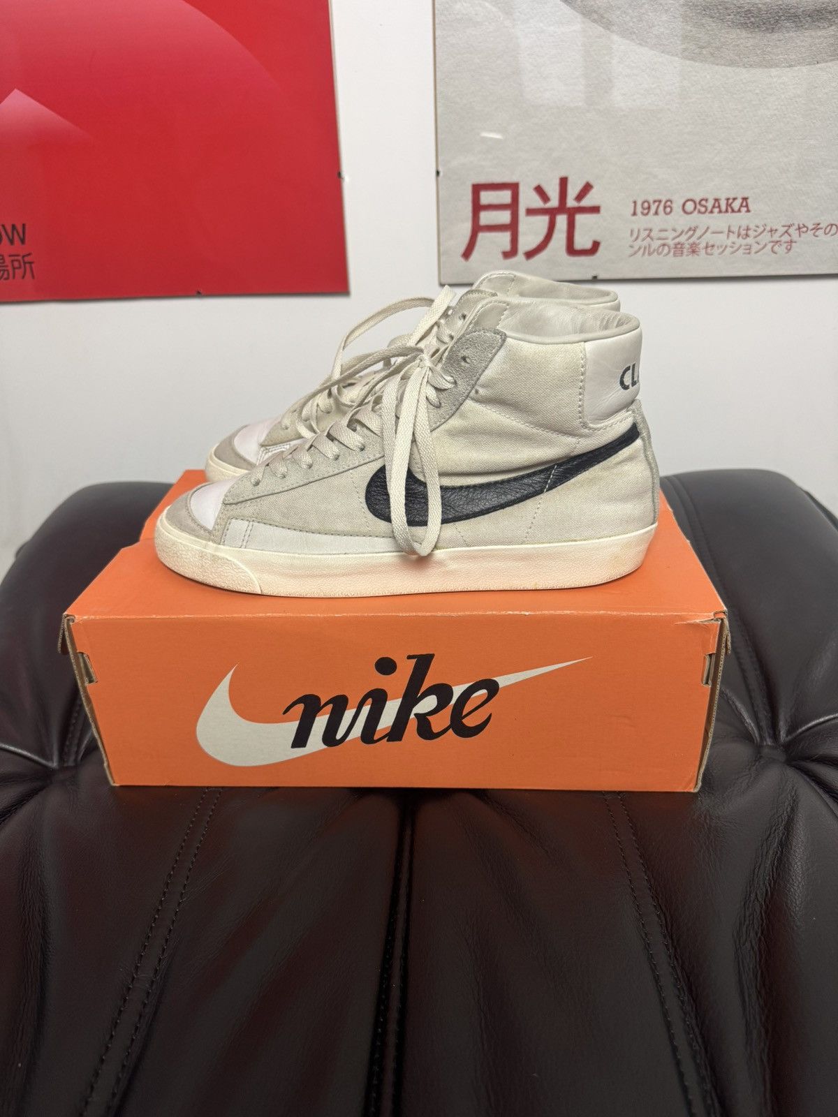 Nike Nike Blazer Mid 77 Vintage x Slam Jam Leather Swoosh Sneaker Size US 8.5 / EU 41-42 - 5 Thumbnail