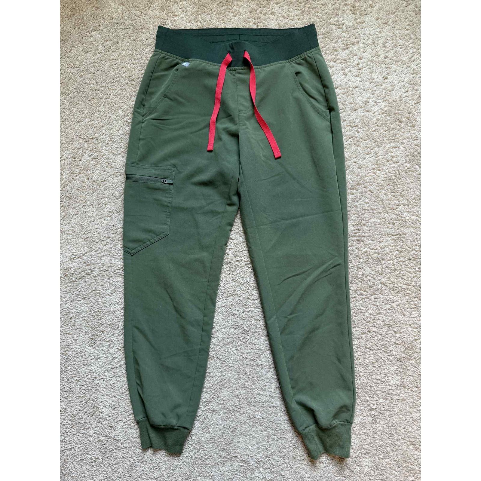 Other Figs Zamora Jogger Scrub Pants Olive Green Women's XS Size 24" / US 00 / IT 34 - 4 Thumbnail