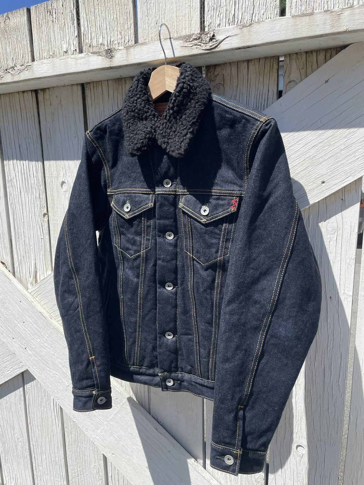 Iron Heart Iron Heart 14oz Selvedge Denim Jacket Fleece Lined IHJ-115 Size US S / EU 44-46 / 1 - 2 Thumbnail