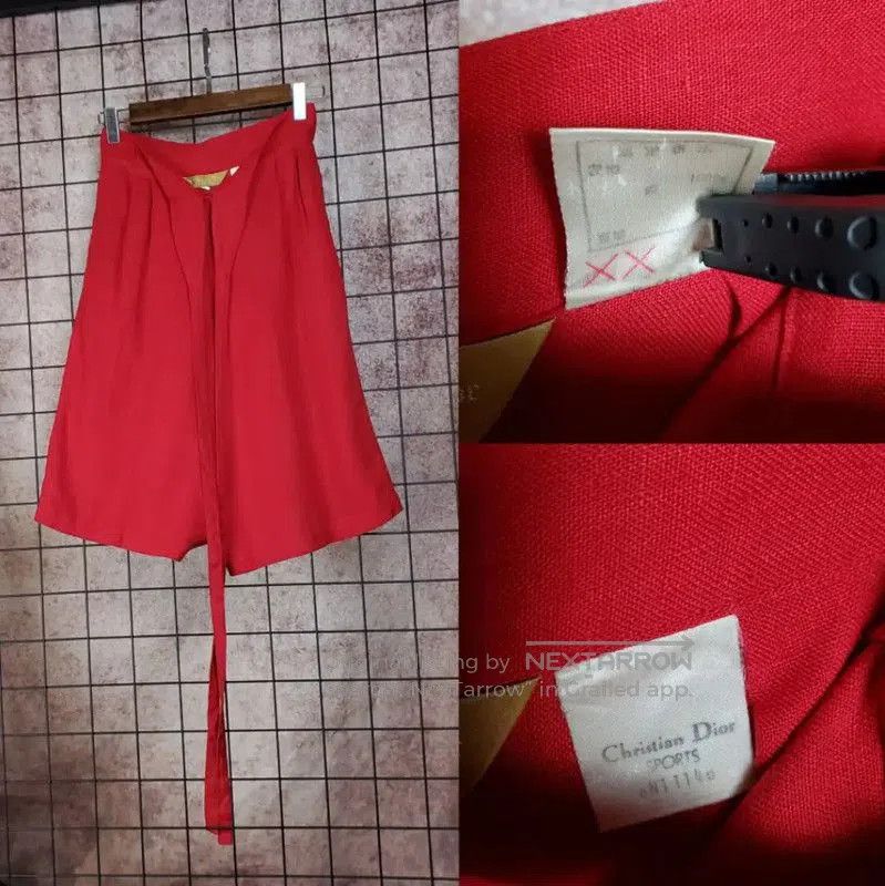 Dior Dior Red Summer Linen Casual Trousers M . Size 27" / US 4 / IT 40 - 2 Thumbnail