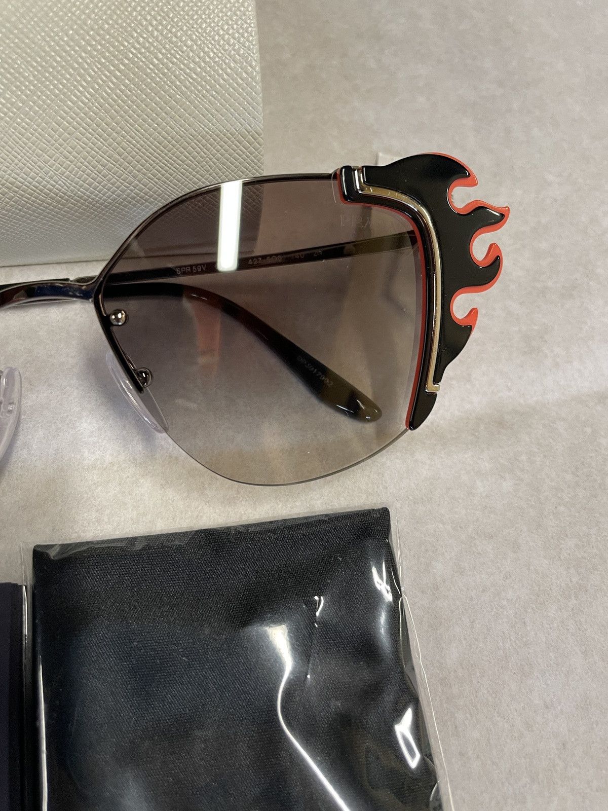 Prada PR59V864 -YZ Flame Catwalk Oversize Cat Eye Sunglasses