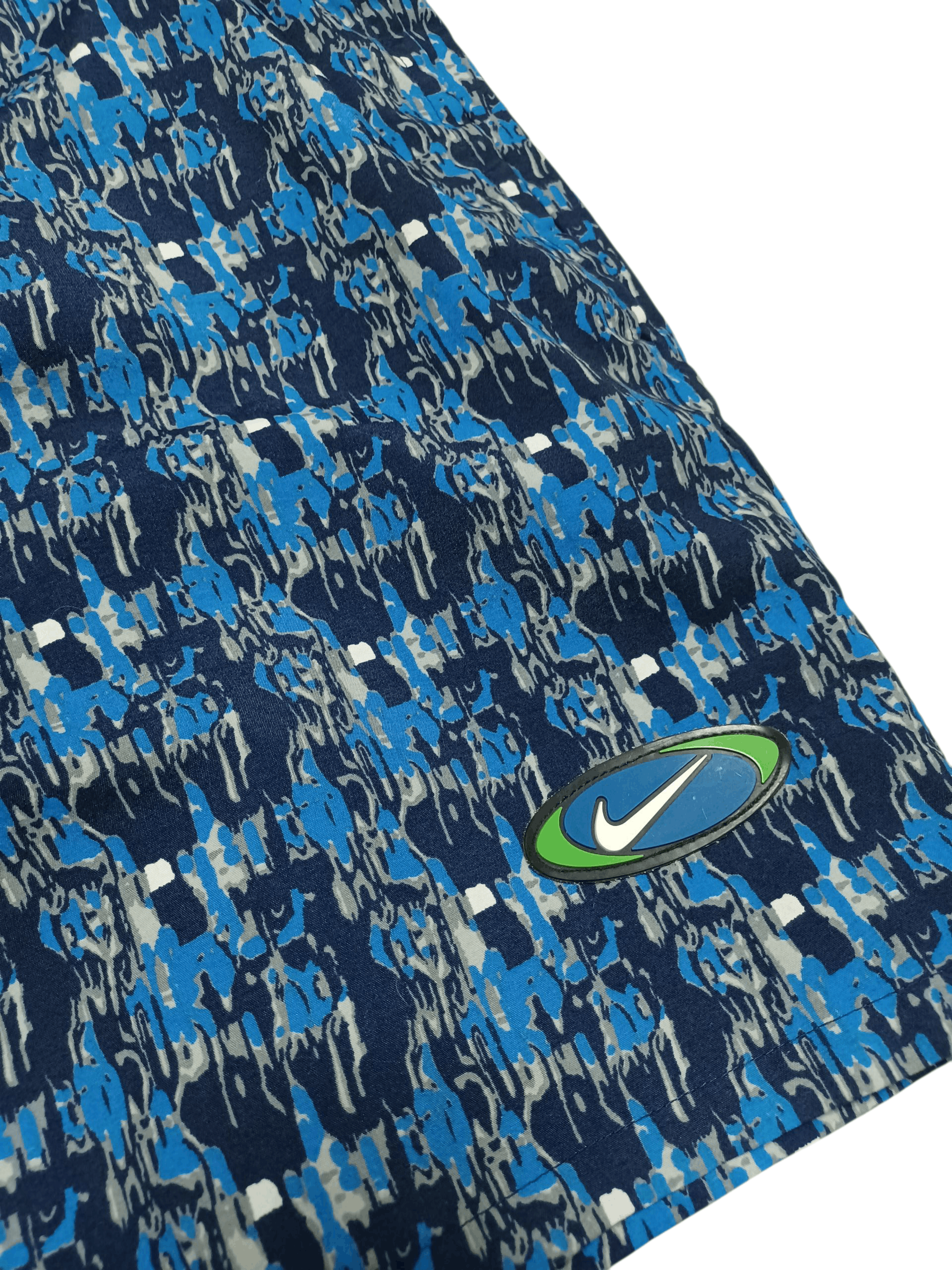 Nike NIKE FIRE VINTAGE 90S NYLON MONOGRAM SUMMER SHORTS Size US 32 / EU 48 - 2 Thumbnail