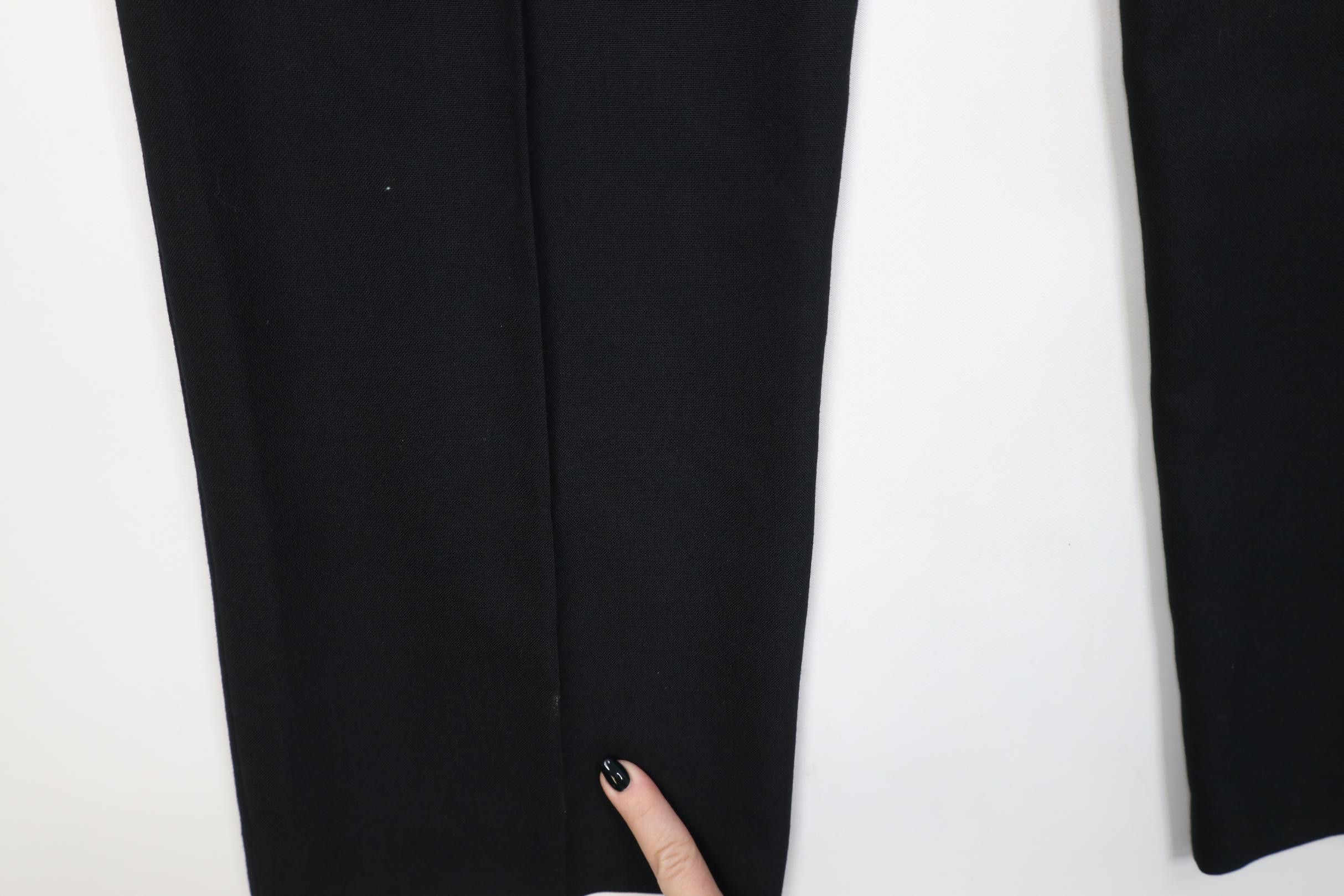 Vintage Vintage 90s Wool Blend Knit Wide Leg Chino Pants Black USA Size US 34 / EU 50 - 17 Thumbnail