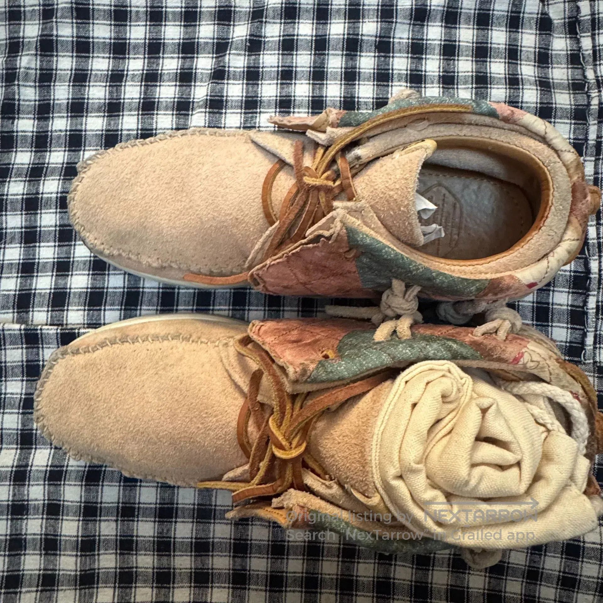 visvim fbt patchwork fringe boots size 8.