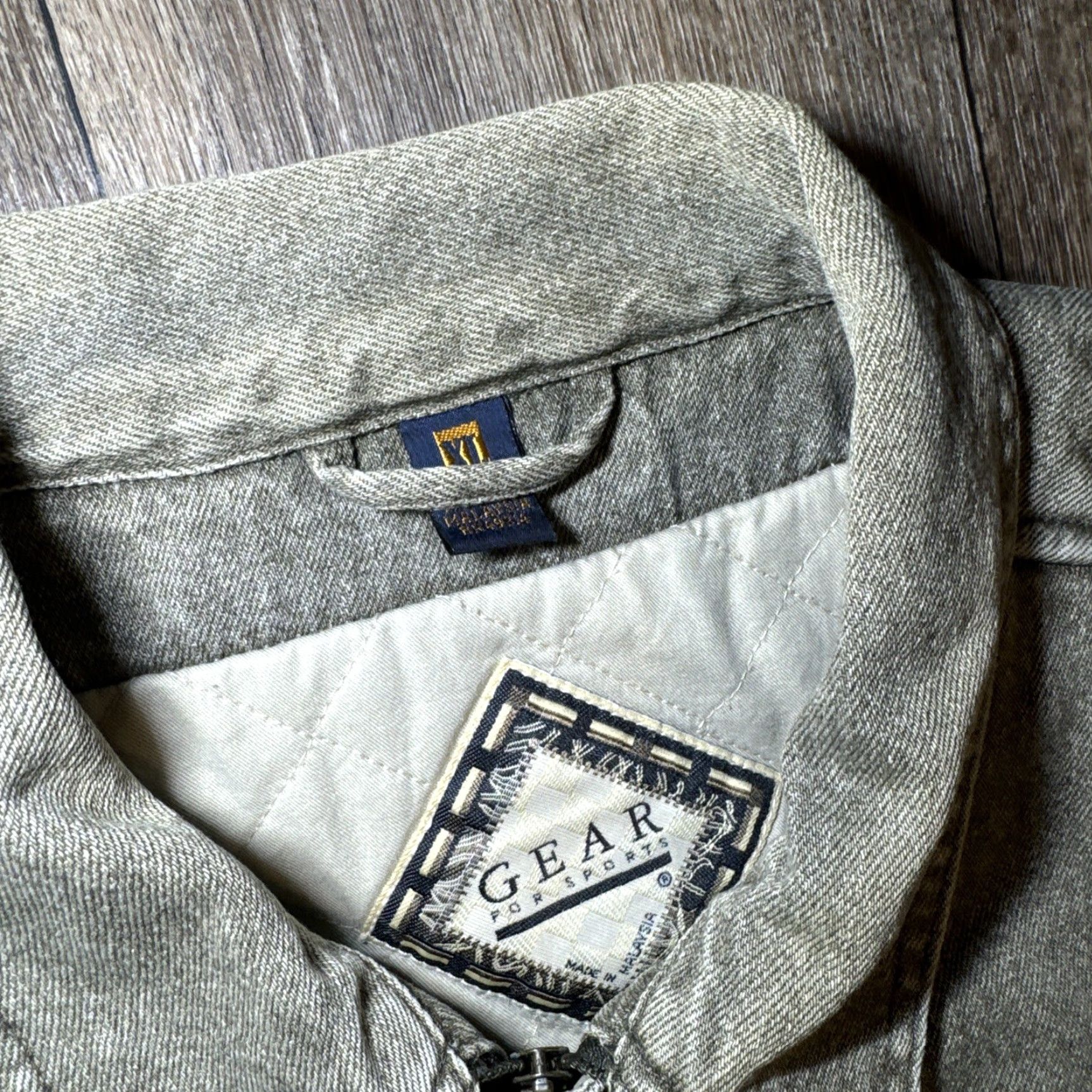Mercedes-Benz VINTAGE Mercedes-Benz Bomber Jacket Denim Gray XL Men's Car Style Jacket Size US XL / EU 56 / 4 - 6 Thumbnail