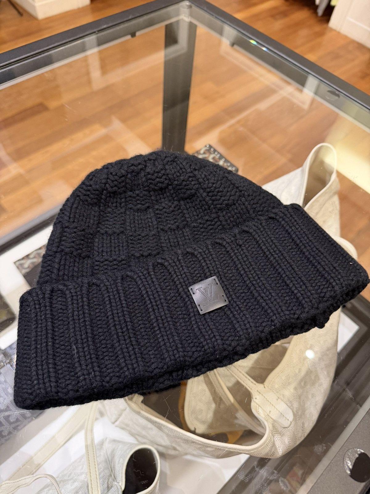 Louis Vuitton Louis Vuitton Cashmere Damier Helsinki Beanie Size ONE SIZE - 1 Thumbnail