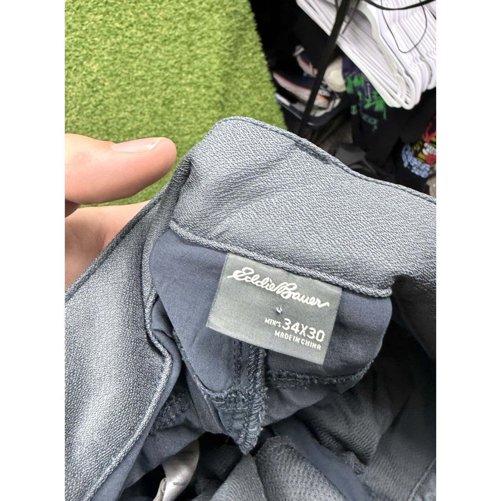 Eddie Bauer Eddie Bauer Travex Pants Mens 34x30 Grey Nylon Spandex Chino Hiking Outdoor Travel Windproof Breathable Quick Dry Pockets Straight Regular 2000s Boy? Size US 34 / EU 50 - 4 Thumbnail