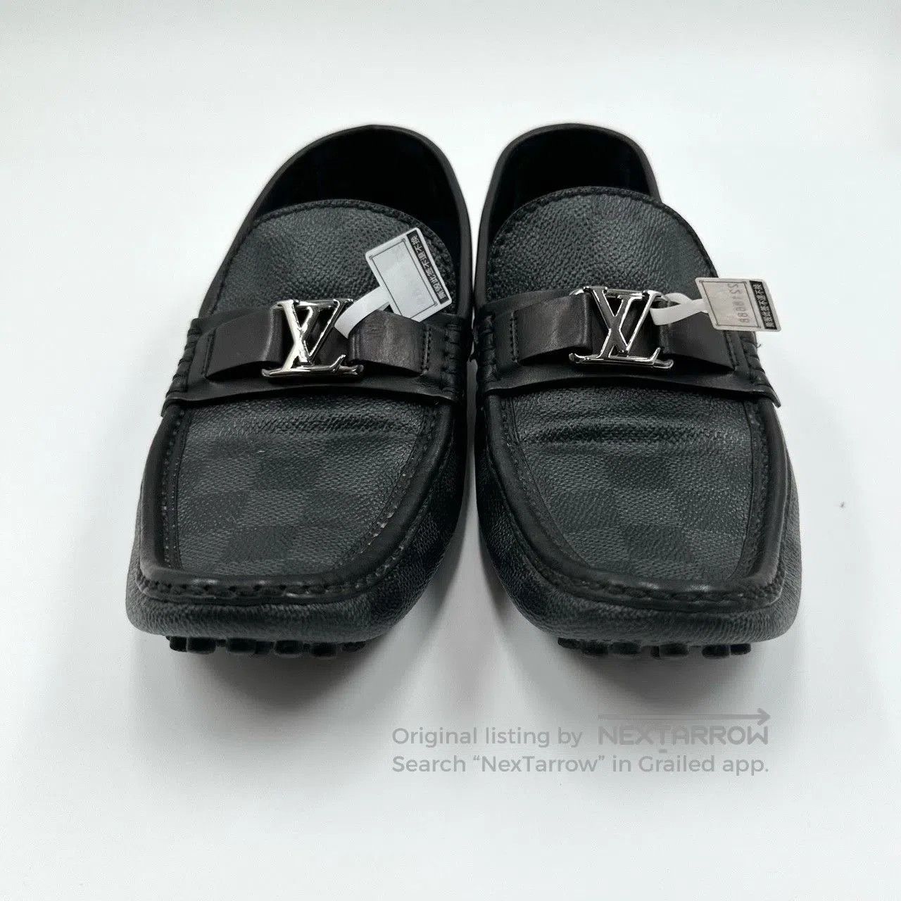 Louis Vuitton Louis Vuitton Black Gray Check Loafers. Size US 6.5 / EU 39-40 - 2 Thumbnail