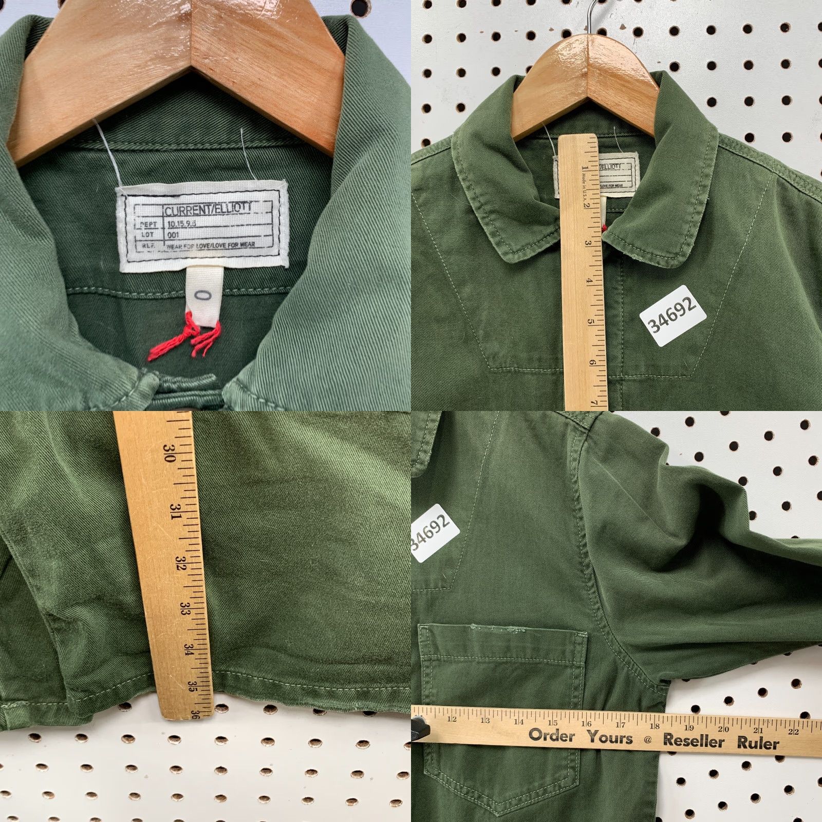 Vintage Current Elliot Coveralls Shorts Womens Size 0 Military Army Green 18x35 Urban Army Style Womens 0 Size 25" / US 0 / IT 36 - 8 Thumbnail