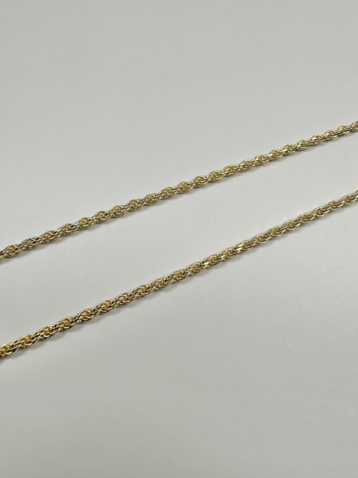 Jewelry Gold Chain 14k Gold Vermeil Rope Chain 2mm 18 Inches Size ONE SIZE - 5 Thumbnail