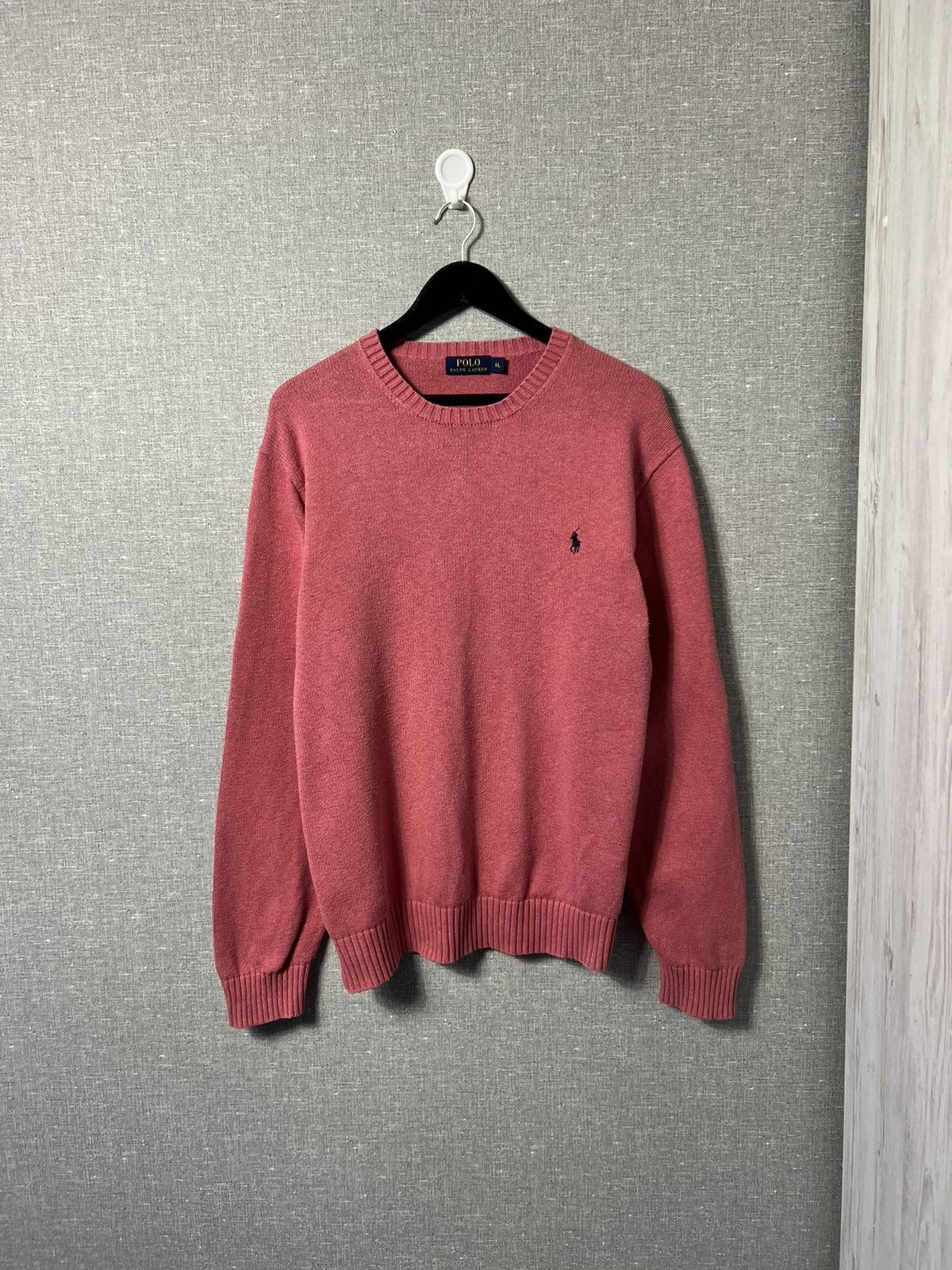 Polo Ralph Lauren × Vintage Polo Ralph Lauren Crewneck Knitted Pink Sweater Pony Size US XL / EU 56 / 4 - 1 Thumbnail