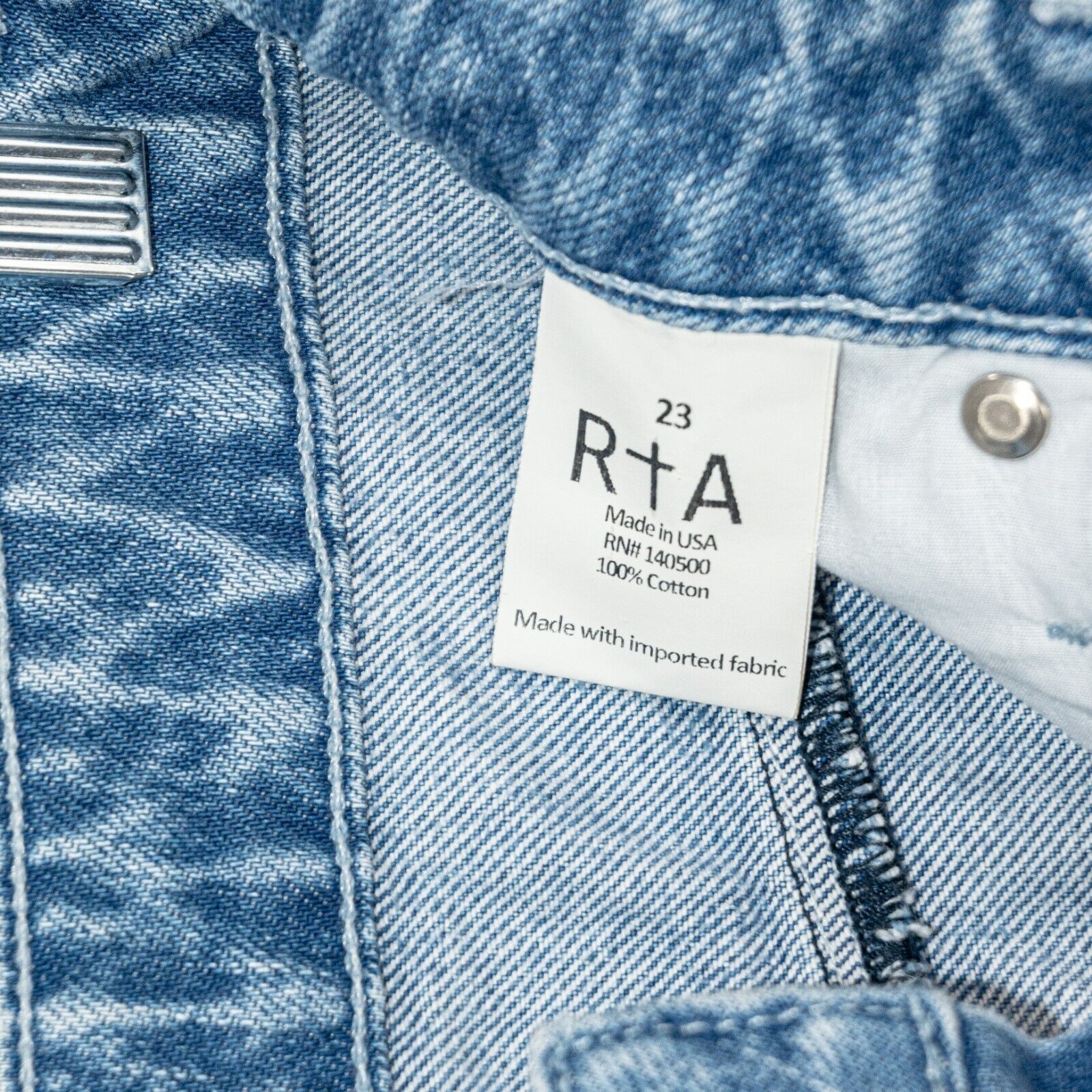 Rta RtA Straight Leg Denim Jeans Distressed Ripped light wash Size 23" - 7 Thumbnail
