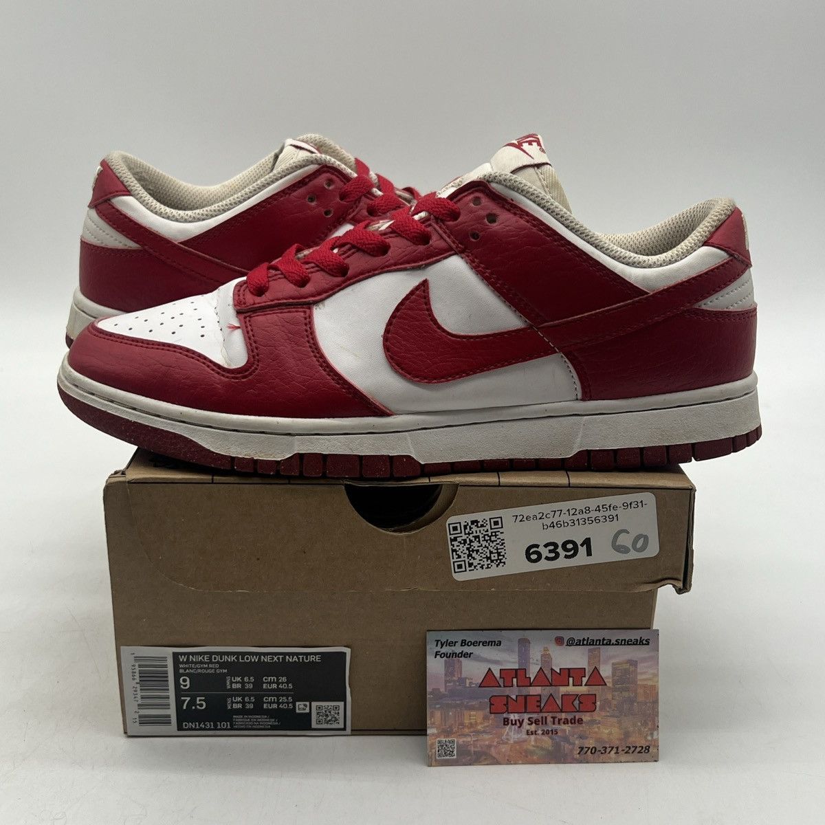 Nike Wmns dunk low nest nature gym red Size US 9 / EU 42 - 1 Thumbnail