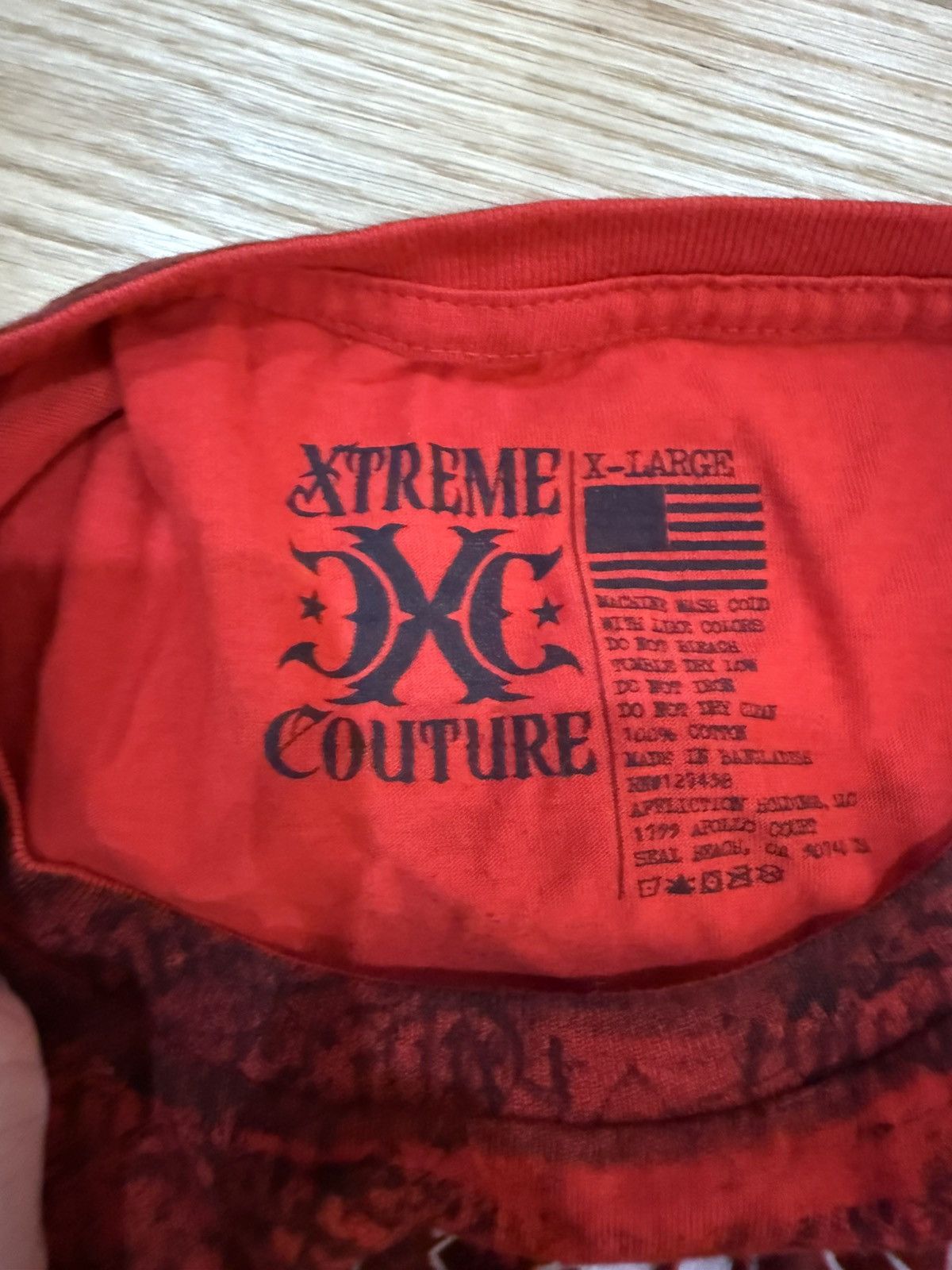 Other Extreme Couture Red Graphic Tee – Y2K Affliction Style – XL Size US XL / EU 56 / 4 - 3 Thumbnail