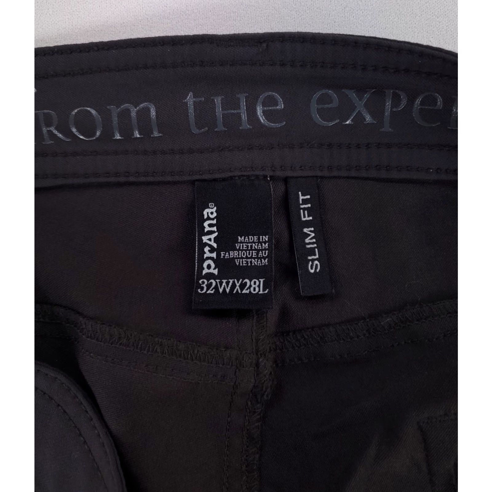 Prana Prana Brion Pants Slim Fit Dark Gray Mens 33 x 32 Performance Hiking Pants 33 x 26 Actual Mens Slim Gray Prana Brion Pants Size US 33 - 5 Thumbnail